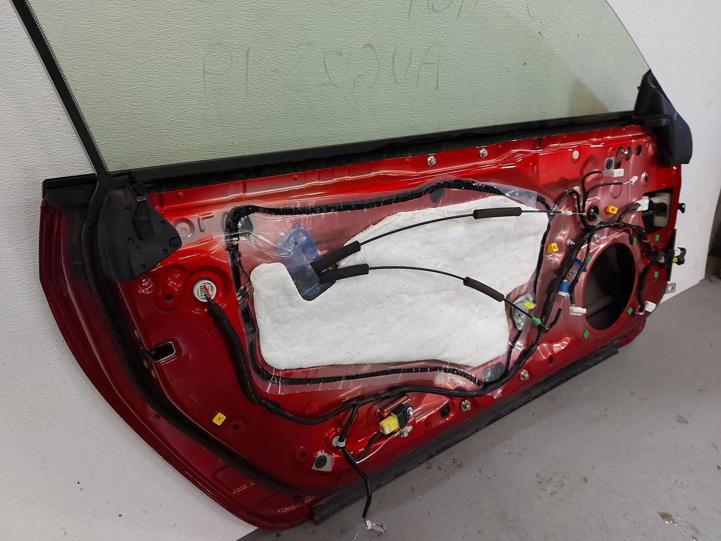 15-19 LEXUS RC350 FRONT LH LEFT DOOR RADIANT RED (3T5) *DENTED 4D1 CHIPS*