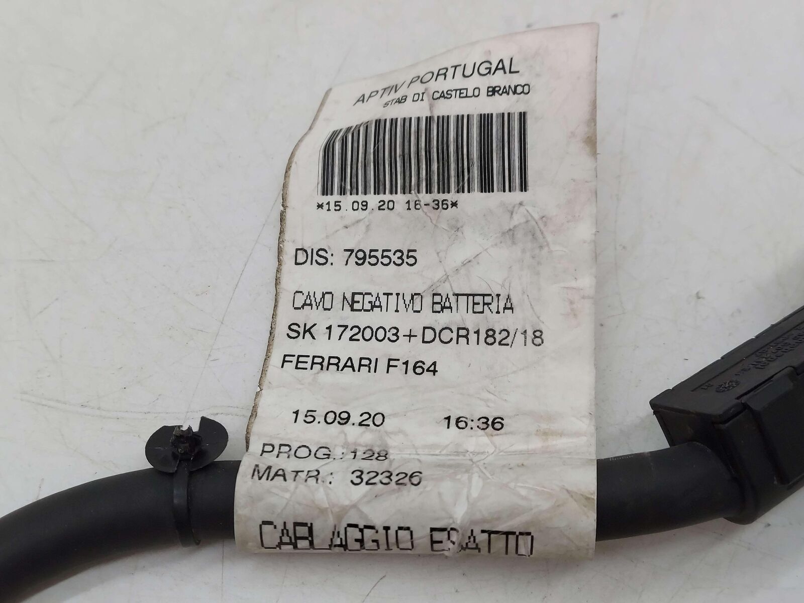 2021 FERRARI ROMA F169 BATTERY CABLE NEGATIVE 795535