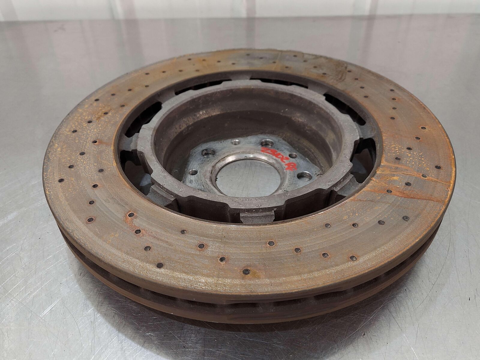 2010 Maserati GranTurismo S M145 Coupe FRONT RIGHT BRAKE DISC ROTOR OEM DRILLED