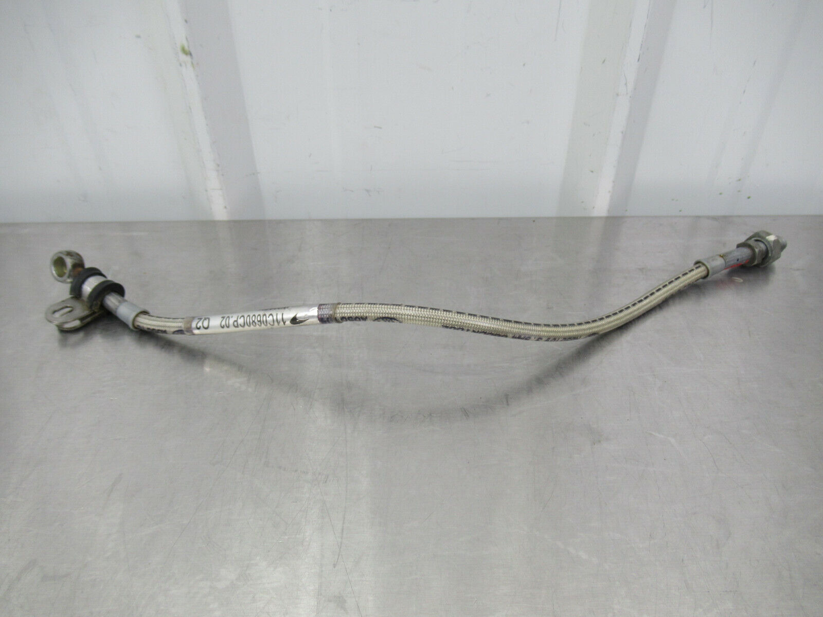 T020 2016 16 MCLAREN 570S LH FRONT REAR BRAKE LINE TO CALIPER LINE #20 13C0680CP