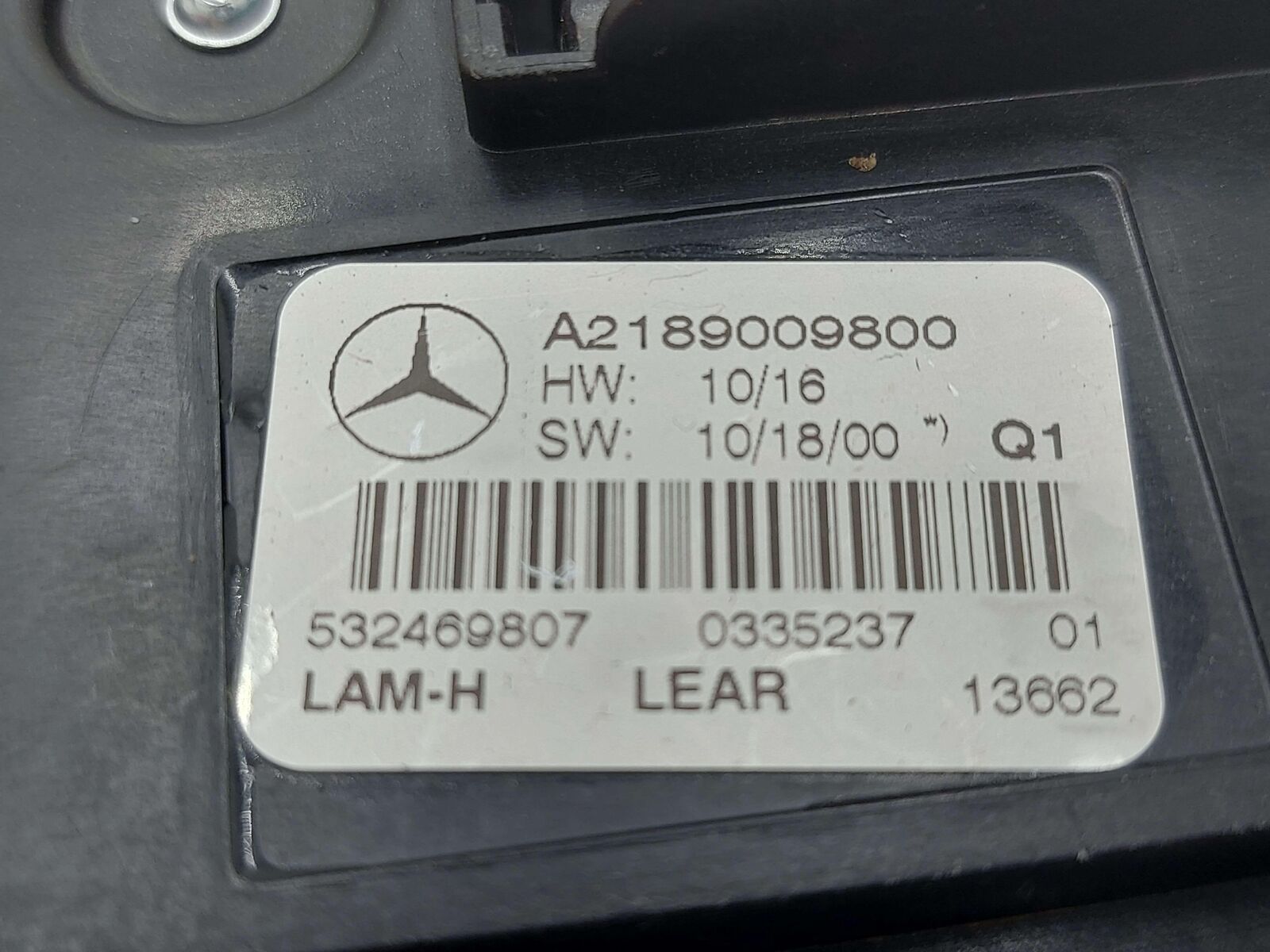 2012 MERCEDES CLS63 2189009800 LED Headlight Voltage Regulator Ballast Module