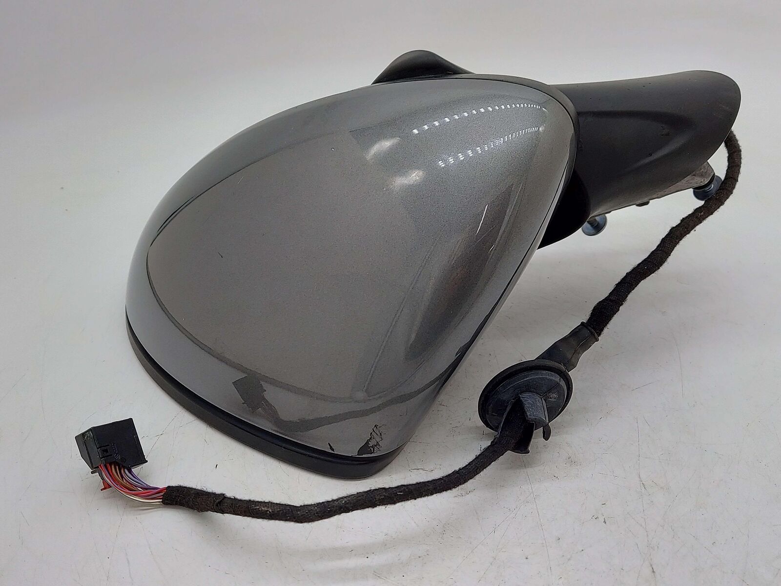 11-14 PORSCHE CAYENNE 958 92A LEFT DOOR MIRROR MEMORY GREY HYBRID S *SCUFFS*