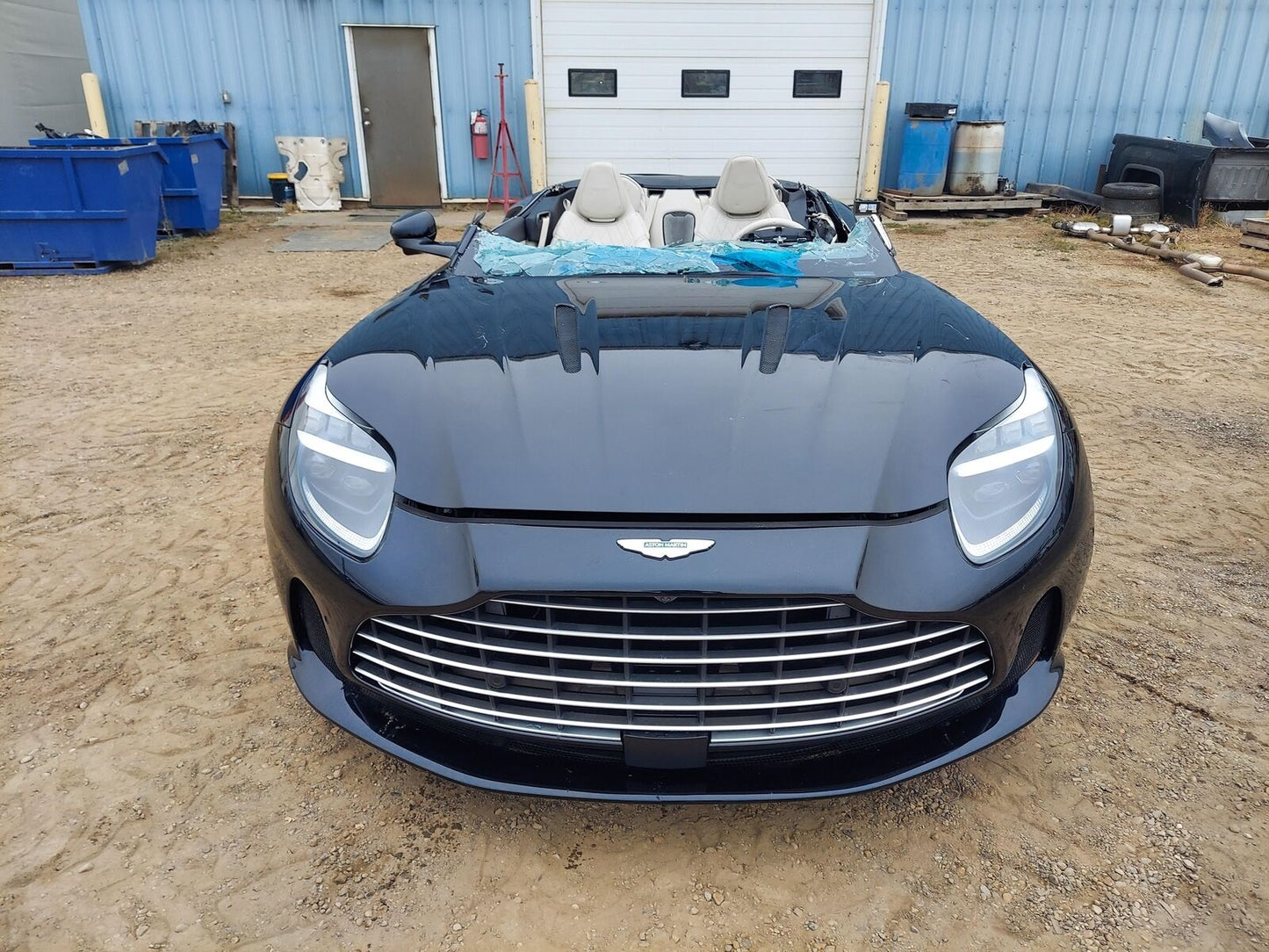 2024 ASTON MARTIN DB12 VOLANTE FRONT BUMPER LOWER LIP SPOILER ULTRAMARINE BLACK