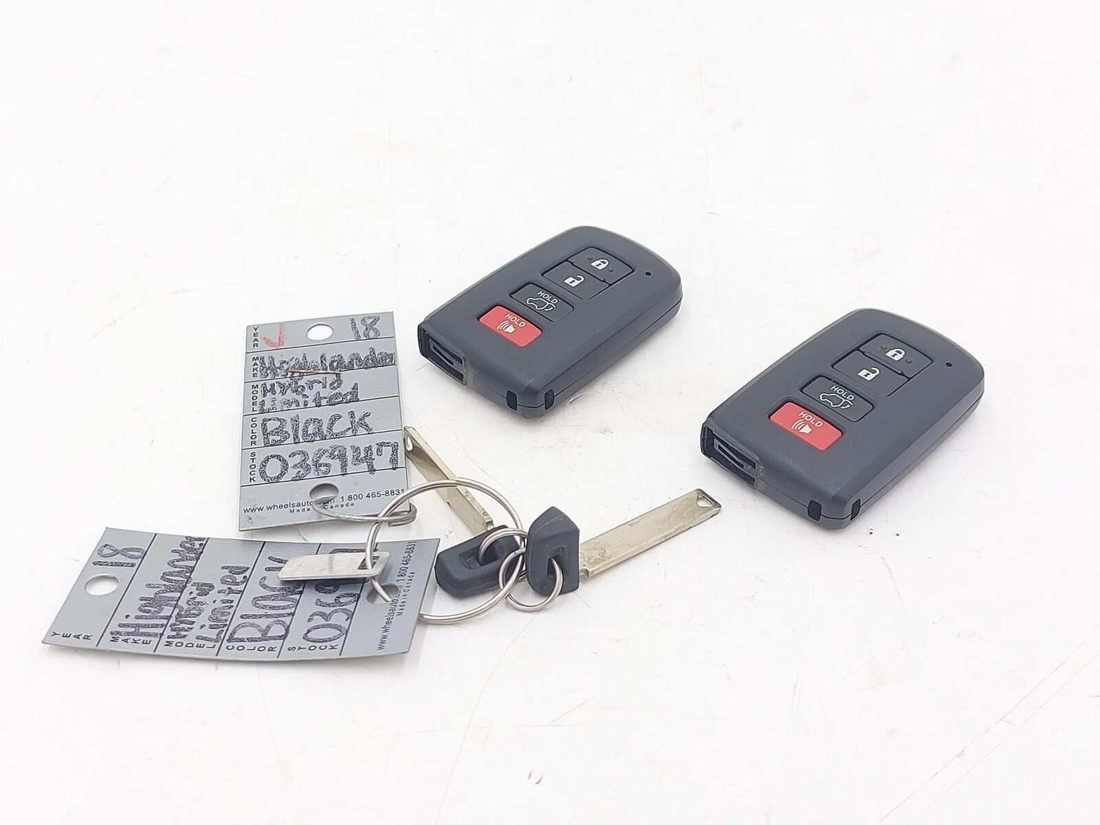 14-19 Toyota Highlander Smart Key Ignition Fob (Set of 2) 1551A-14FBA