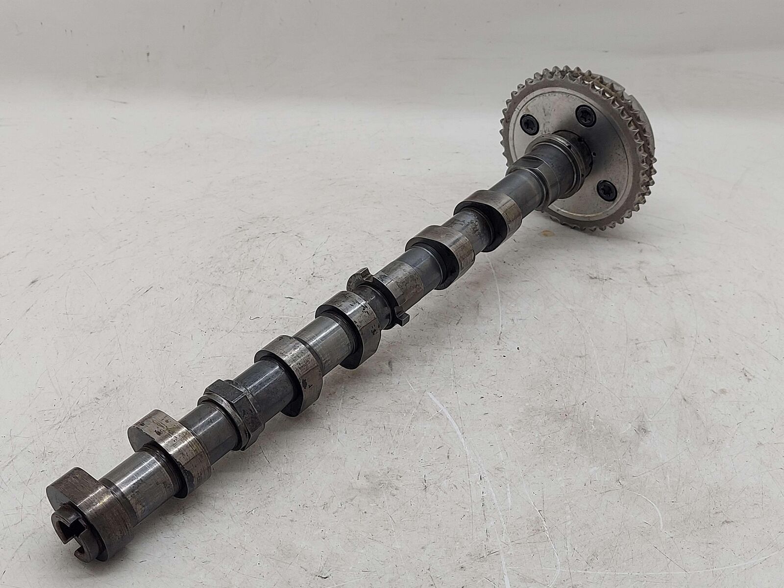 2014 PORSCHE 911 991 GT3 3.8L MA1.75 LEFT EXHAUST CAMSHAFT W/ GEAR ADJUSTER