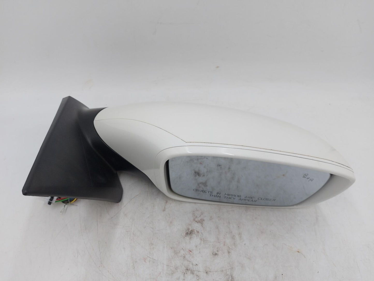 11-15 Hyundai Sonata RH Right Door Mirror White Blind Spot *Cracked 3m Pitted*