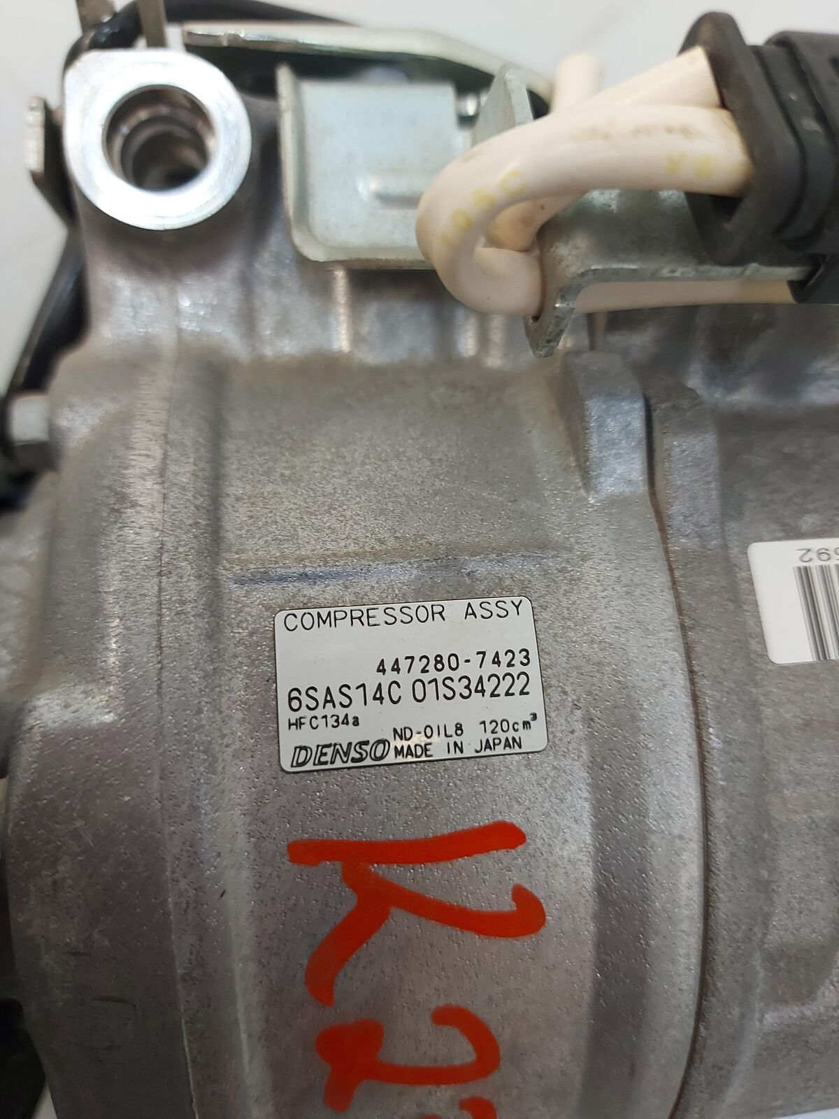 15 16 MERCEDES GLA250 A/c AC Air Compressor 6sas14c 447280-7423 5K KM's!