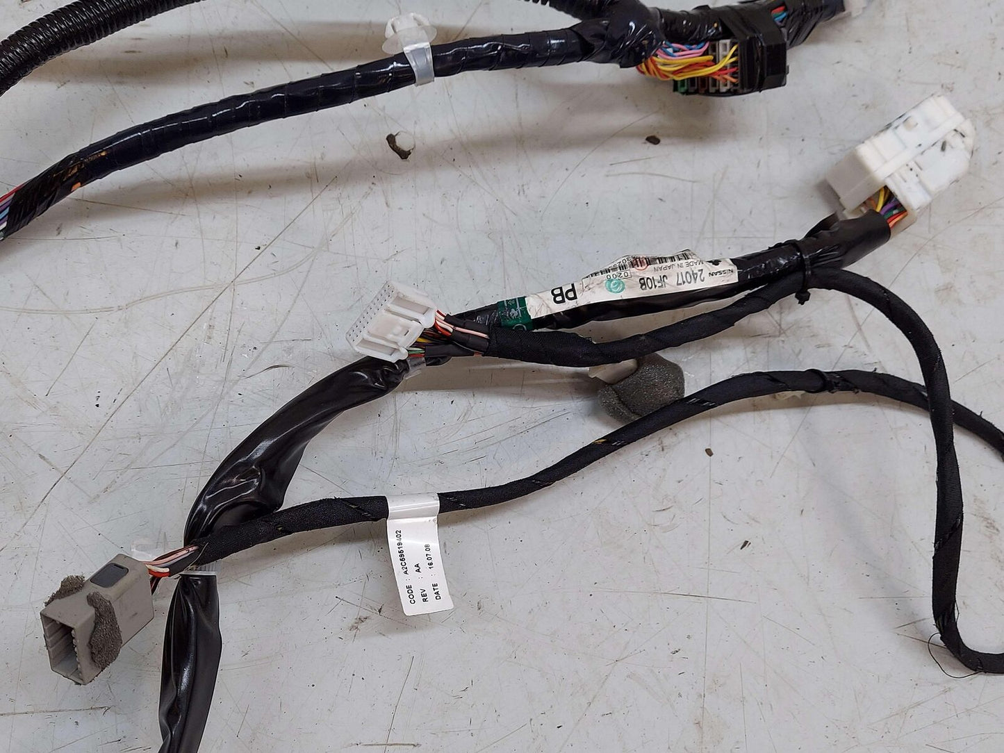 2009 Nissan GTR GT-R R35 RH Right Body Wiring Wire Harness 24017JF10B 60K KMS