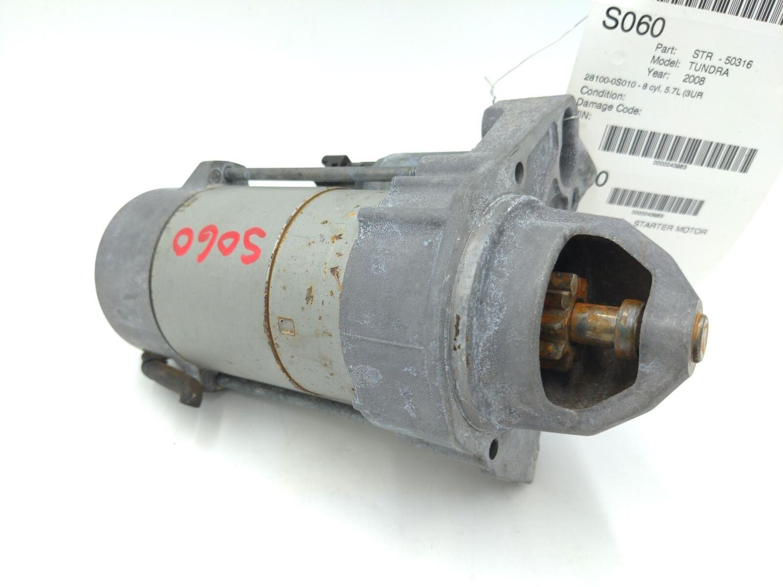 07-21 TOYOTA TUNDRA Starter Motor 28100-0s010 231K KM'S 5.7L 3URFE ENG 2.0kw