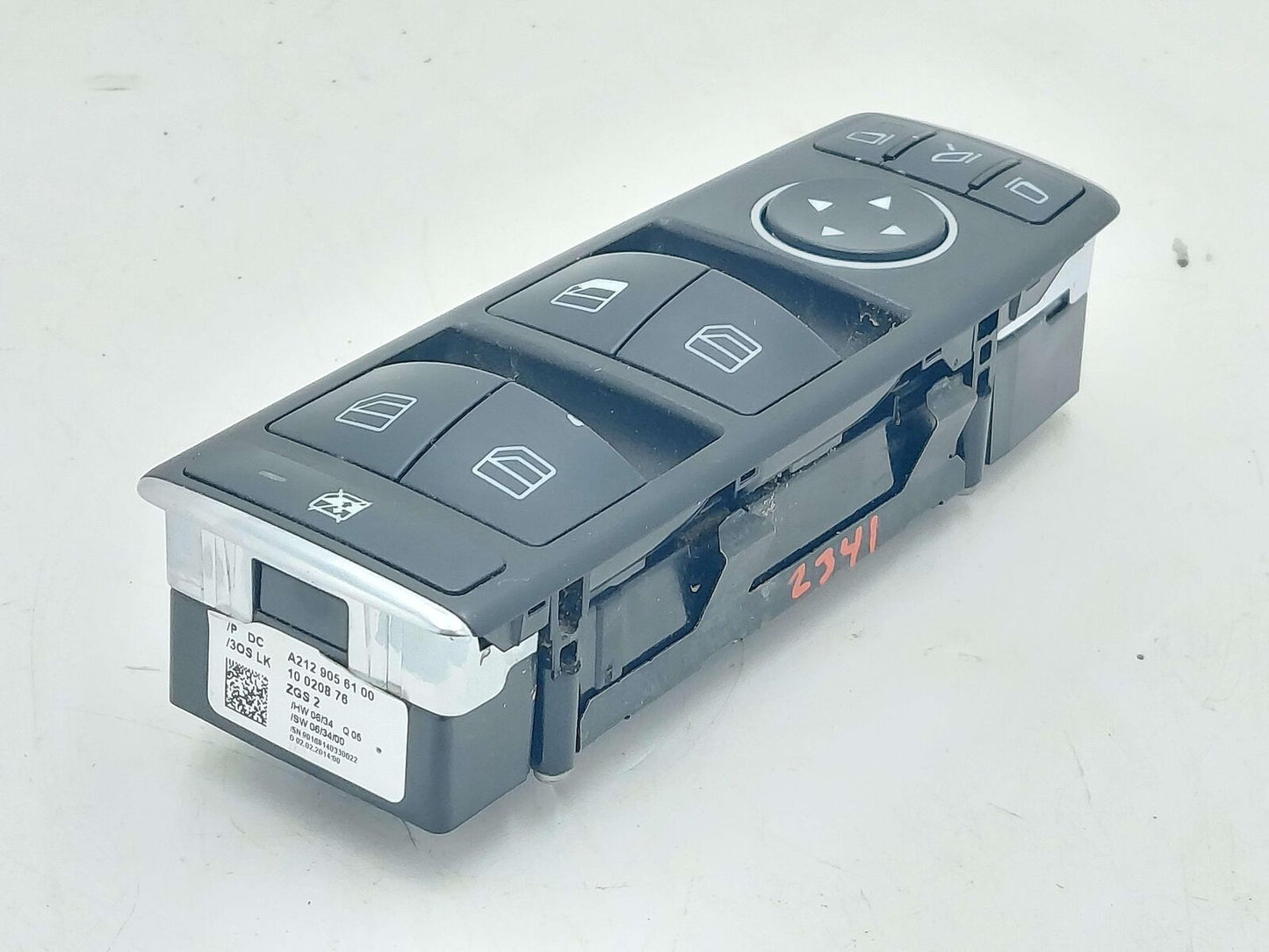 12-14 Mercedes W218 CLS63S AMG FRONT LEFT DOOR MASTER WINDOW MIRROR SWITCH