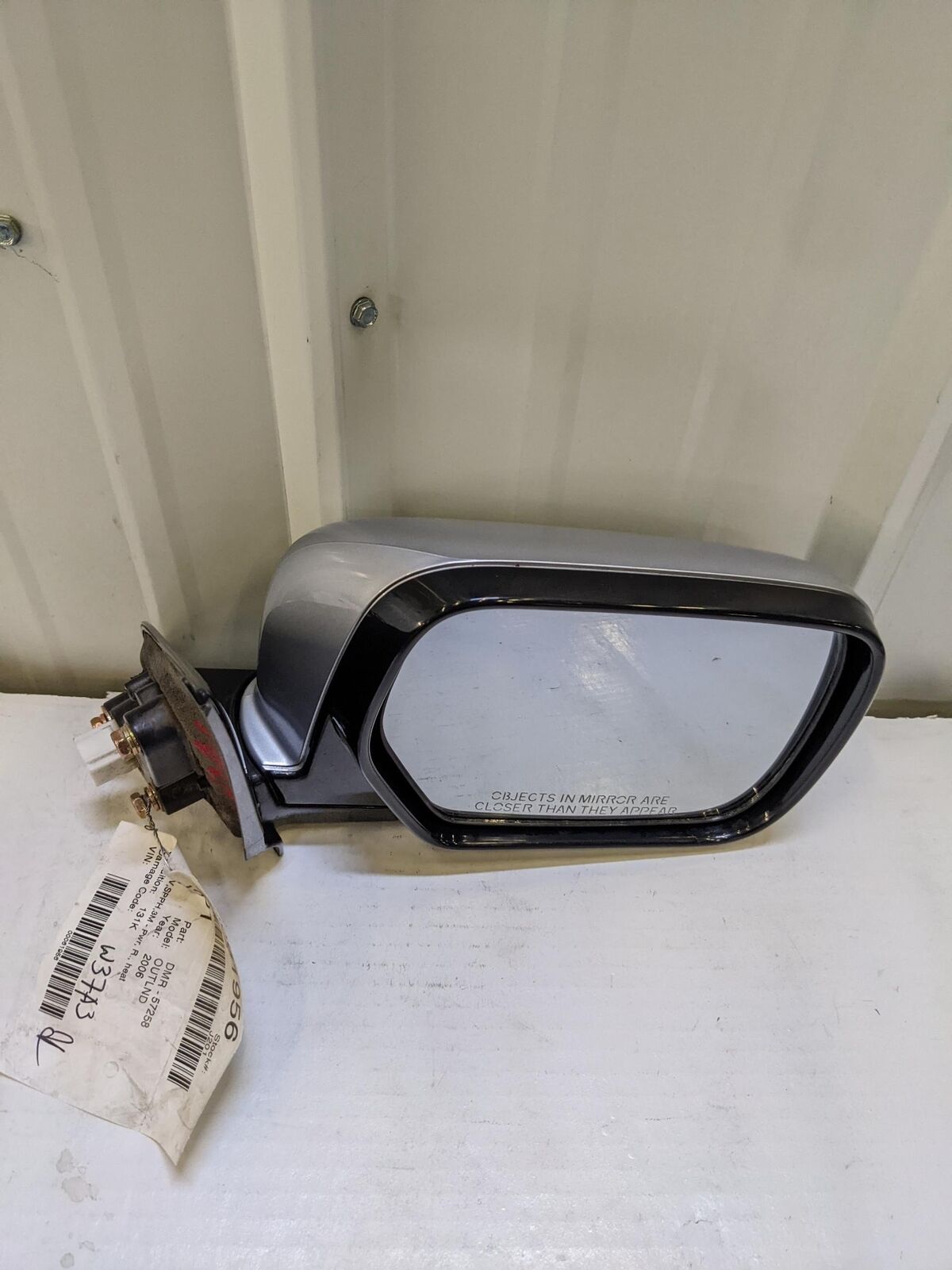 💥03-06 MITSUBISHI OUTLANDER RH Right Door Mirror Silver 3m Heated💥