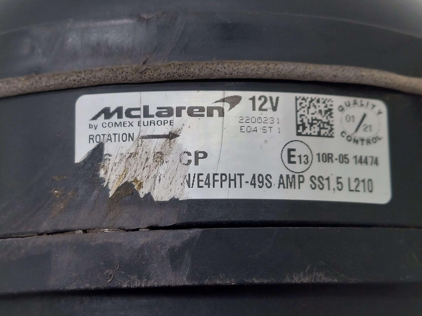 2023 McLaren Artura Rear Air Pump *damage* 16JA257CP 3K KM