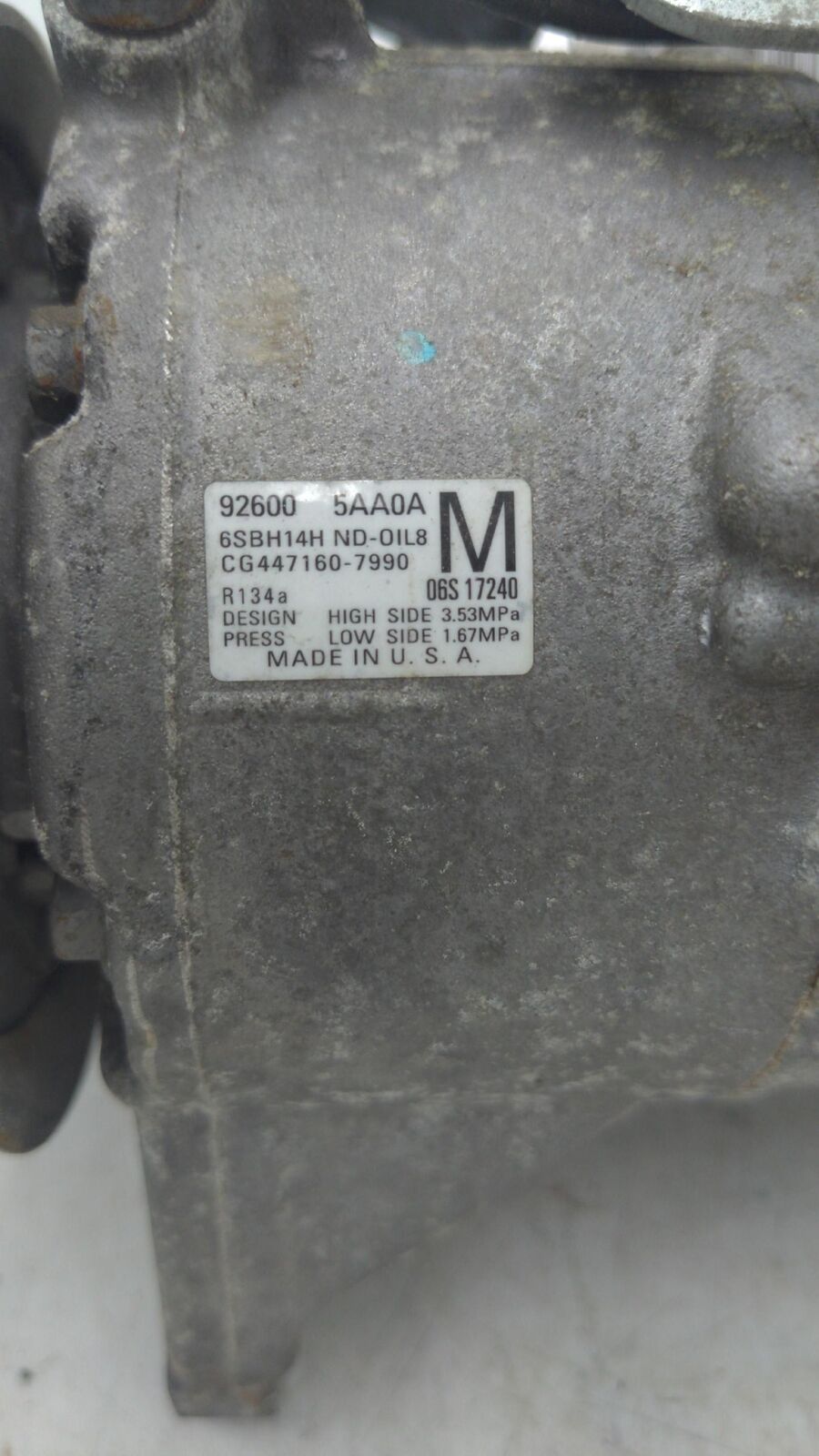 15 16 17 18 19 20 NISSAN MURANO A/c Air Compressor 926005aa0a 57K KM's! 3.5L