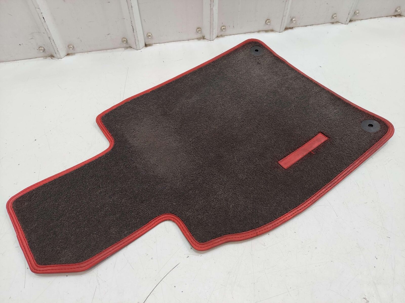 2014 PORSCHE 911 991 GT3 FLOOR MAT BLACK W/ RED TRIM *DISCOLORATION*