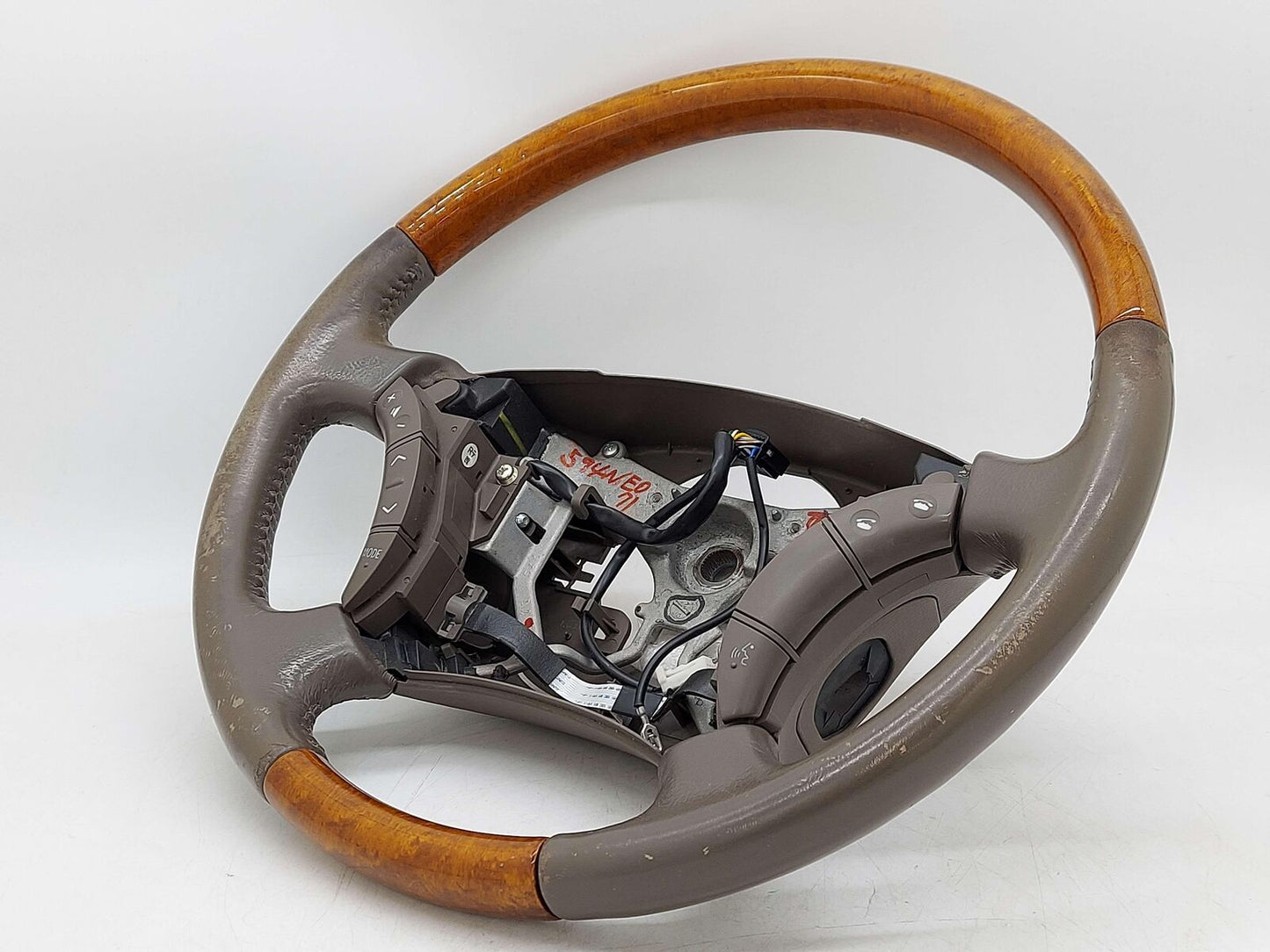 06-07 LEXUS GX470 STEERING WHEEL IVORY / TAN LH00 WOODGRAIN LEATHER