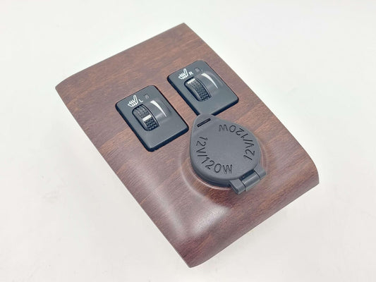 2013 Toyota Sienna Seat Heater 12 Volt Dash Switch Wood Brown *Scuff* 5544608061