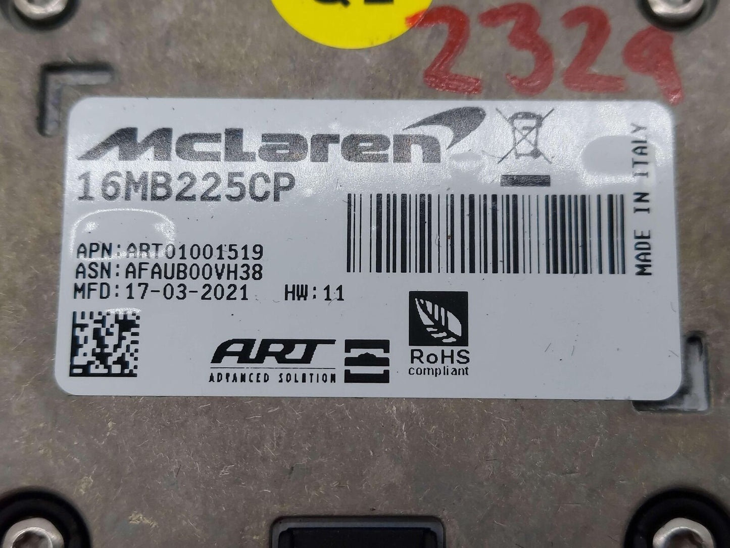 2023 McLaren Artura Usb Module *scratched* 16MB225CP 3K KM