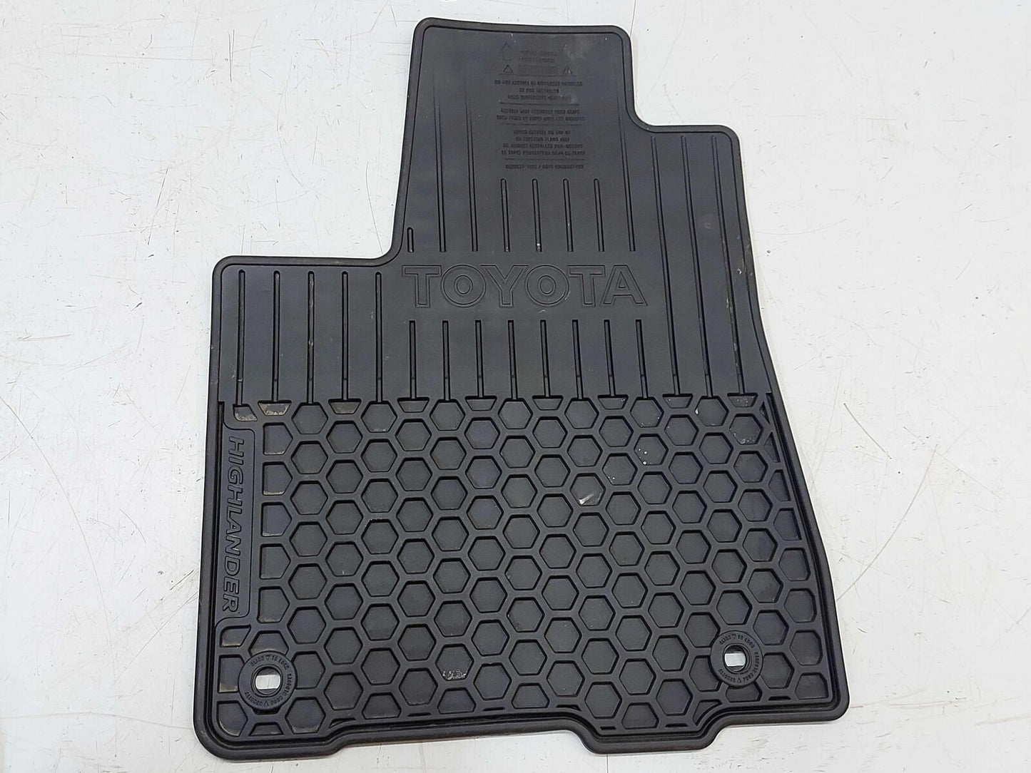 2017 TOYOTA HIGHLANDER FACTORY RUBBER FLOOR MAT MATT SET 3 ROW SEATING