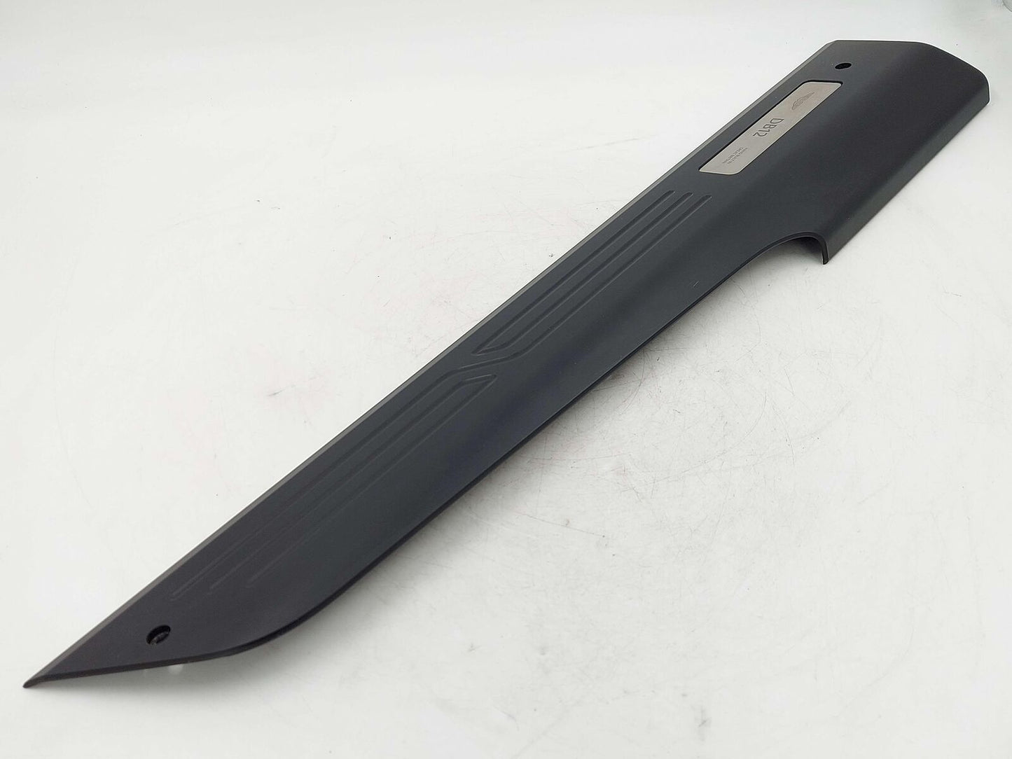 2024 ASTON MARTIN DB12 VOLANTE RIGHT SCUFF SILL PLATE TRIM BLACK W/ ALUMINUM