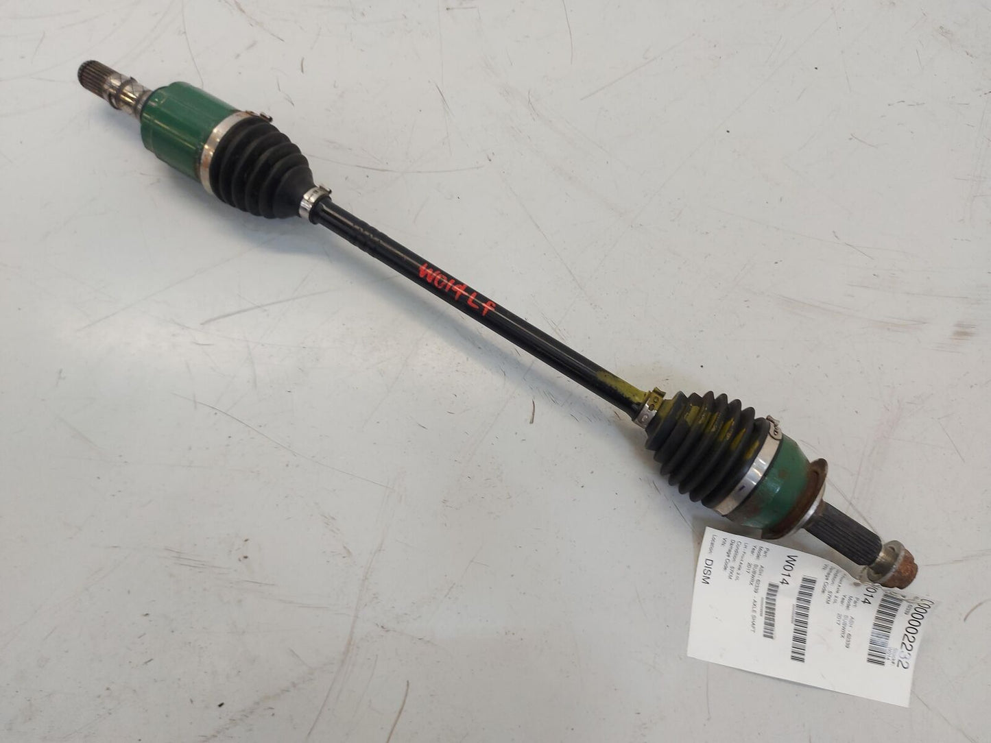 15-21 SUBARU WRX FRONT LH LEFT AXLE SHAFT *DUST SHIELD BENT* 2.0L