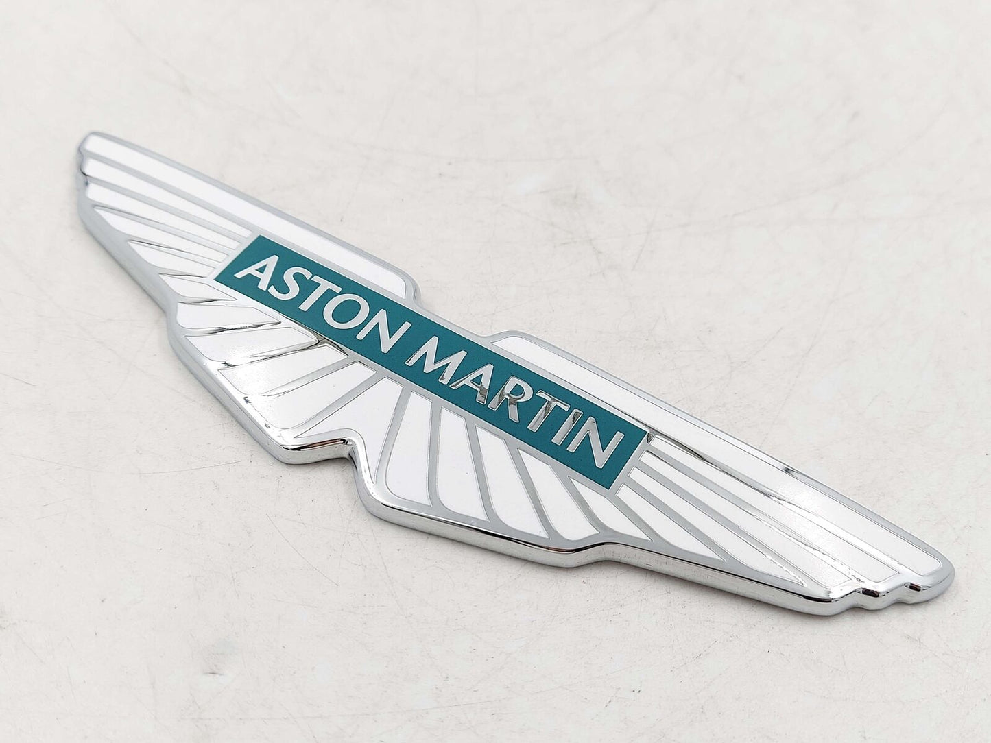 2024 ASTON MARTIN DB12 VOLANTE FRONT BUMPER EMBLEM WHITE & GREEN & CHROME