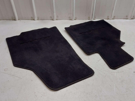 2001 PORSCHE 911 996 CARRERA FRONT FLOOR MAT 'PORSCHE' BLACK CARPET *NOTE