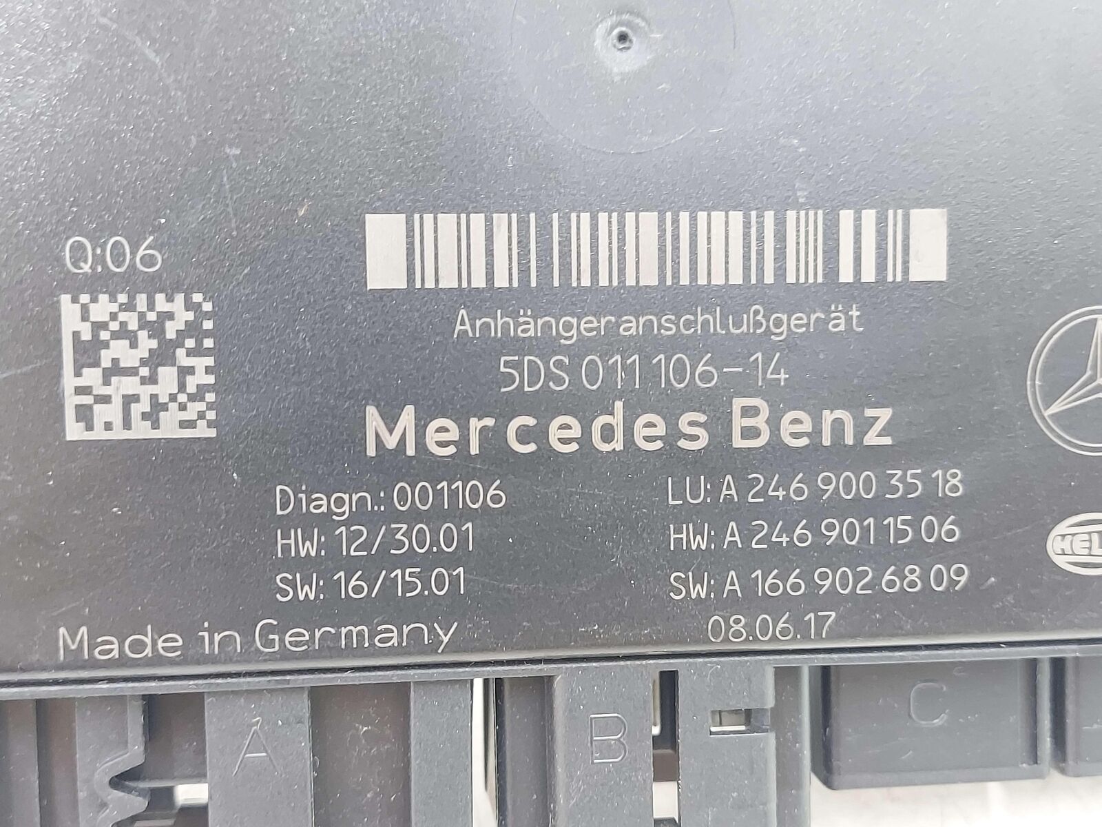 18-19 MERCEDES GLE63S AMG W166 TRAILER TOW CONTROL MODULE *notes* 2469003518