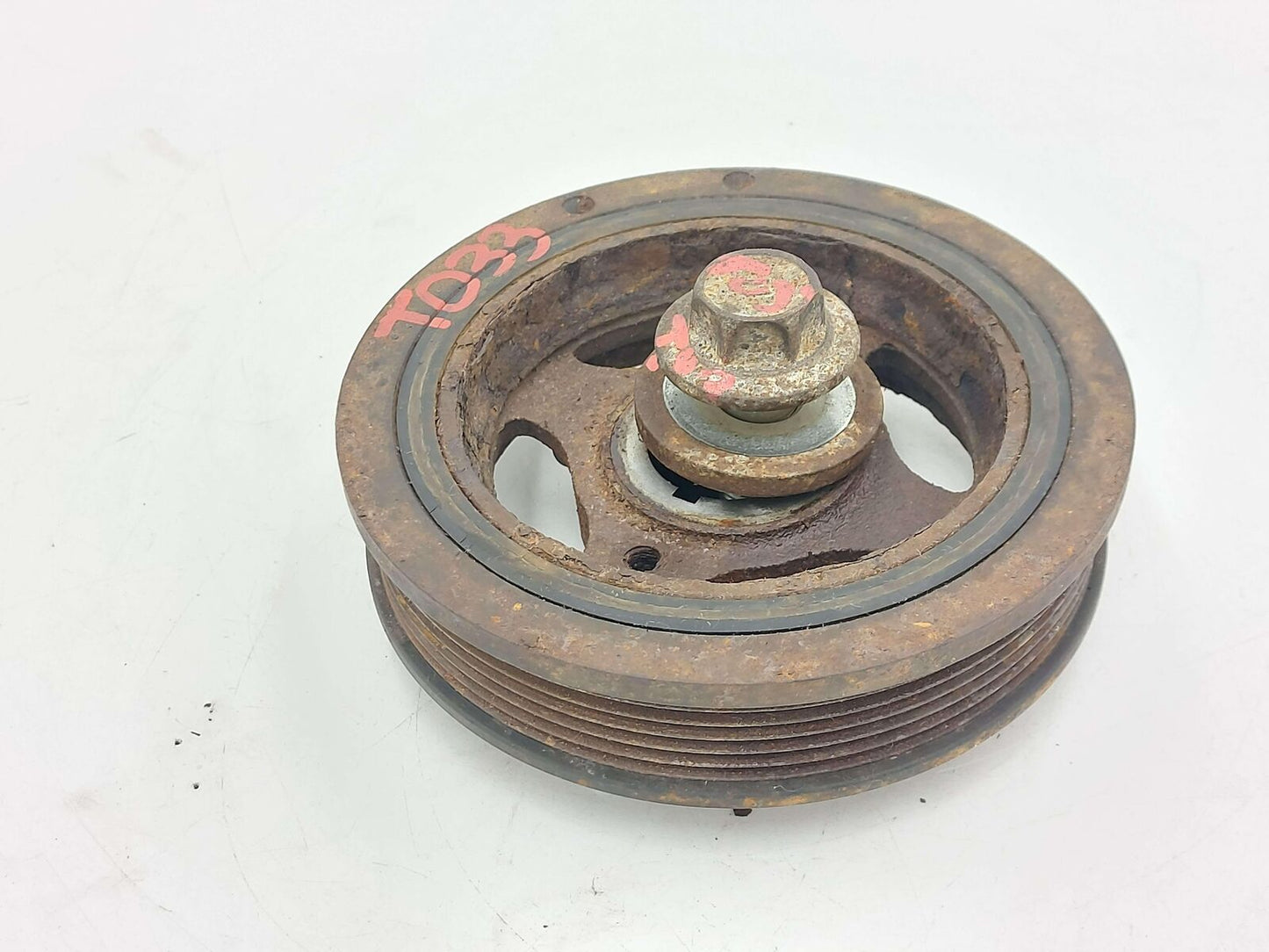 17-22 Toyota Highlander 3.5L Crank Pulley Harmonic Balancer *Rusted* 1347031060