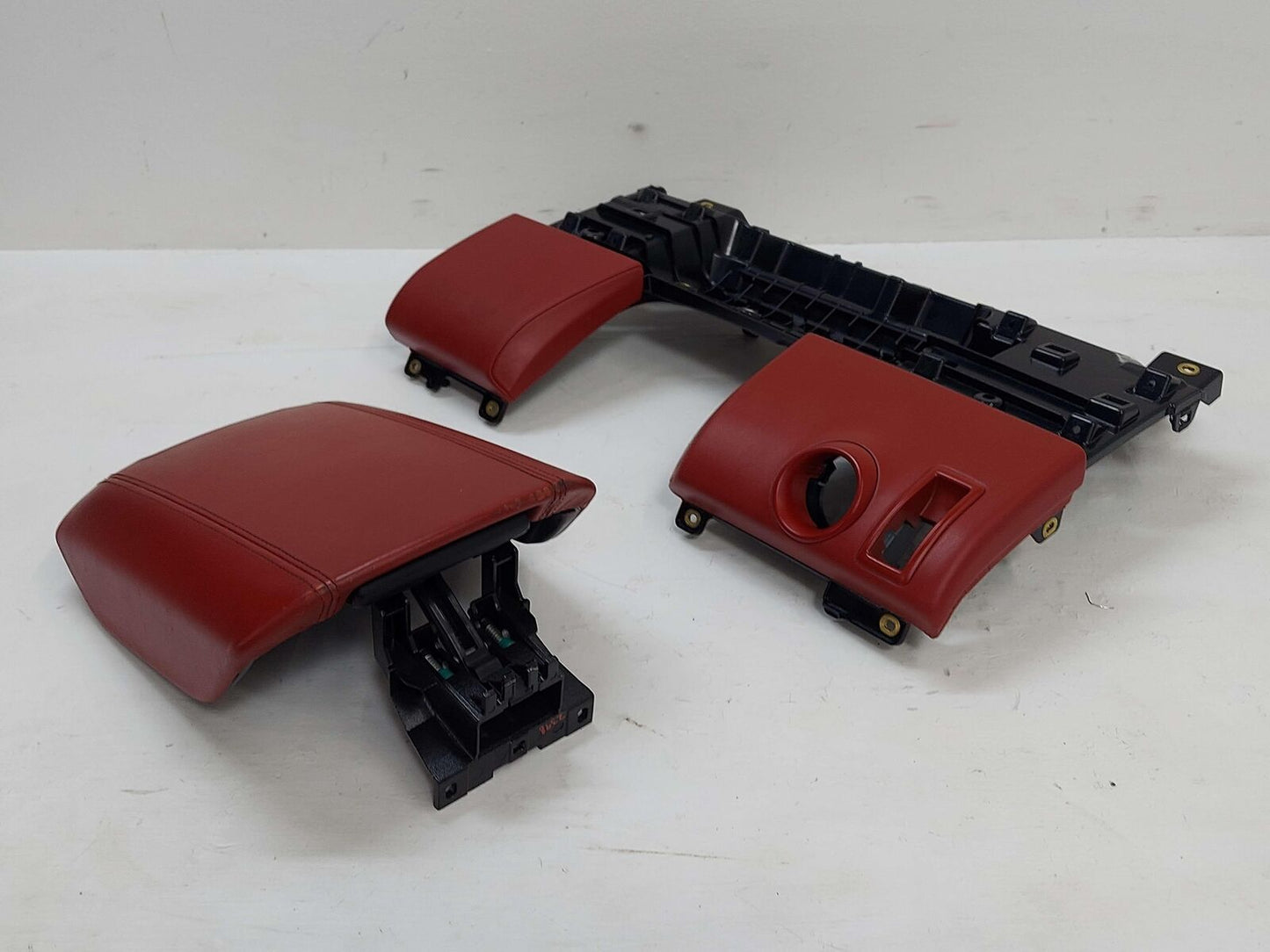 15-18 PORSCHE CAYENNE 958 S FRONT REAR SEAT DOOR TRIM GARNET RED INTERIOR SET