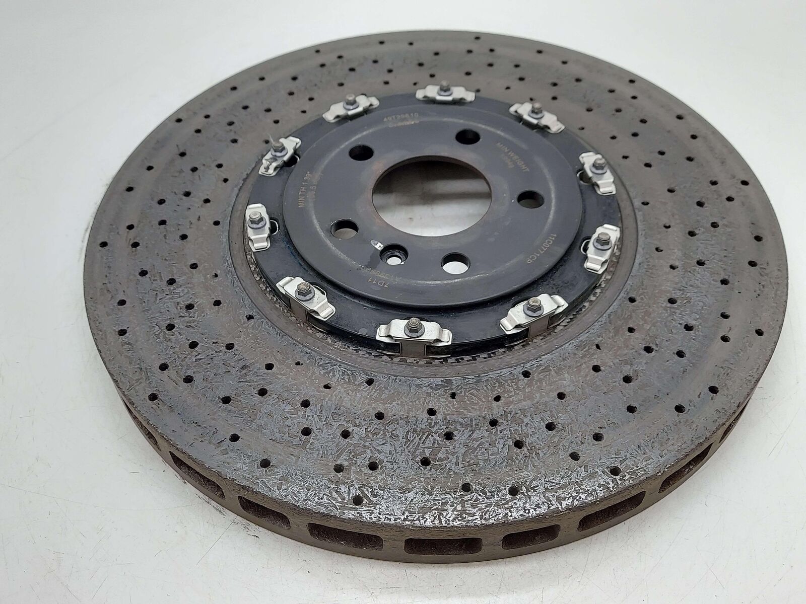 2017 MCLAREN 570S FRONT RIGHT BRAKE DISC ROTOR CARBON CERAMIC 36.26MM 11C0771CP