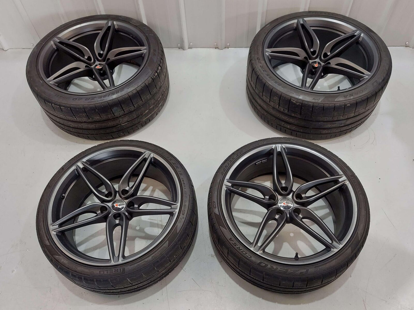 18 Mclaren 570s Lightweight Alloy Wheels Set Of 4 19x8J/20x10J W/Tires 13B0929CP