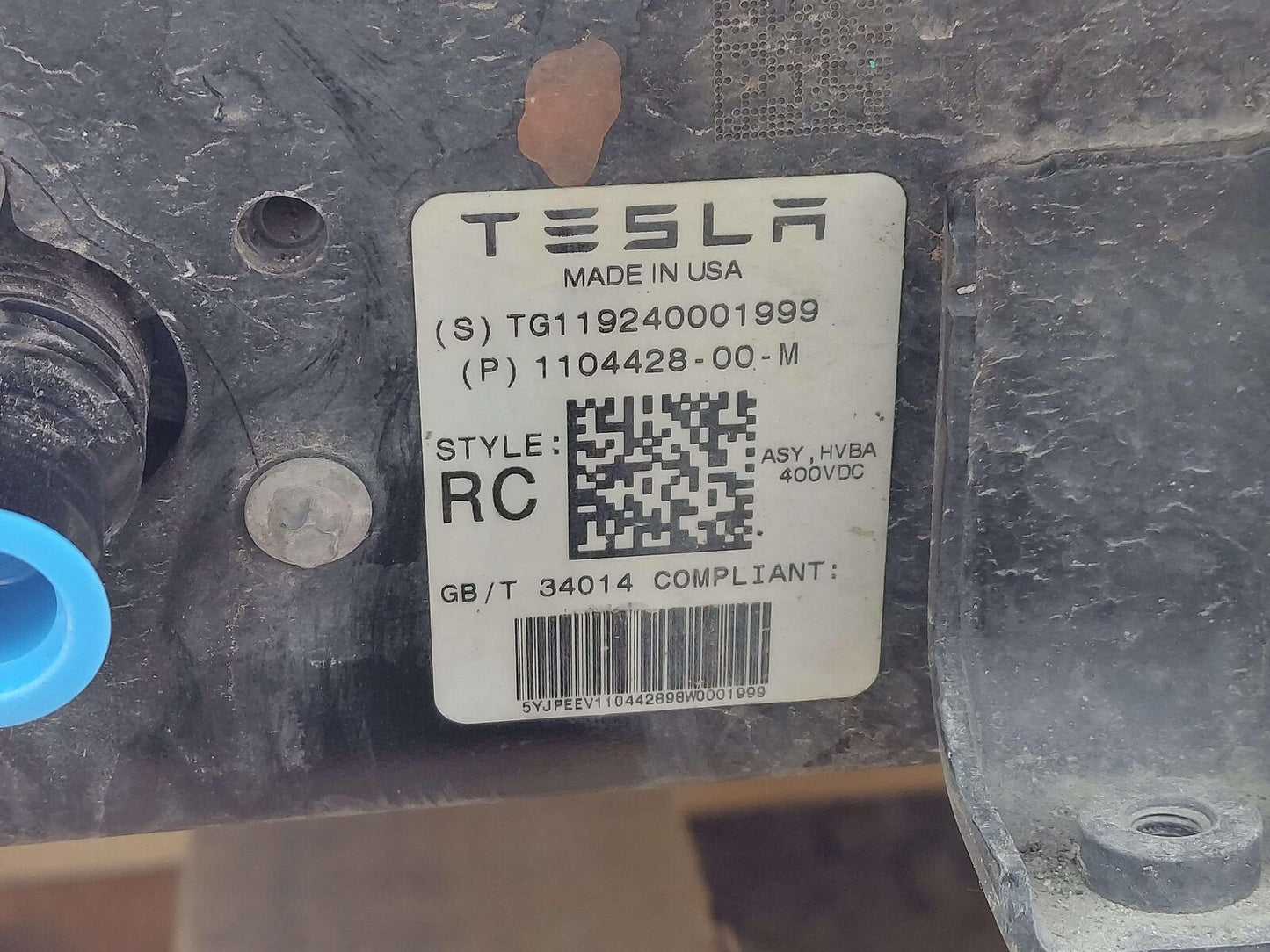 2019 TESLA MODEL 3 50KW/H STANDARD RANGE HYBRID BATTERY PACK 17-21 1104428-00-M