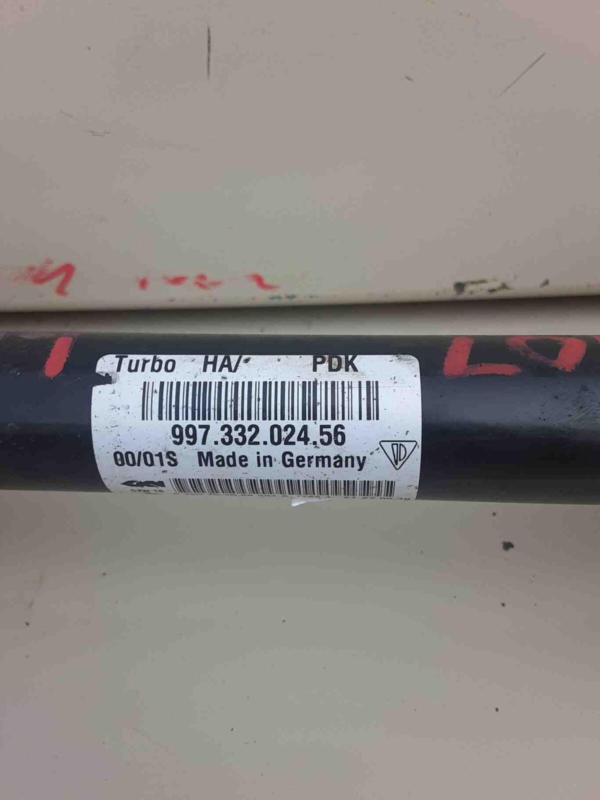 10-13 PORSCHE 911 997 TURBO S REAR Left Axle Shaft A/T Turbo 99733202456 98K KMS