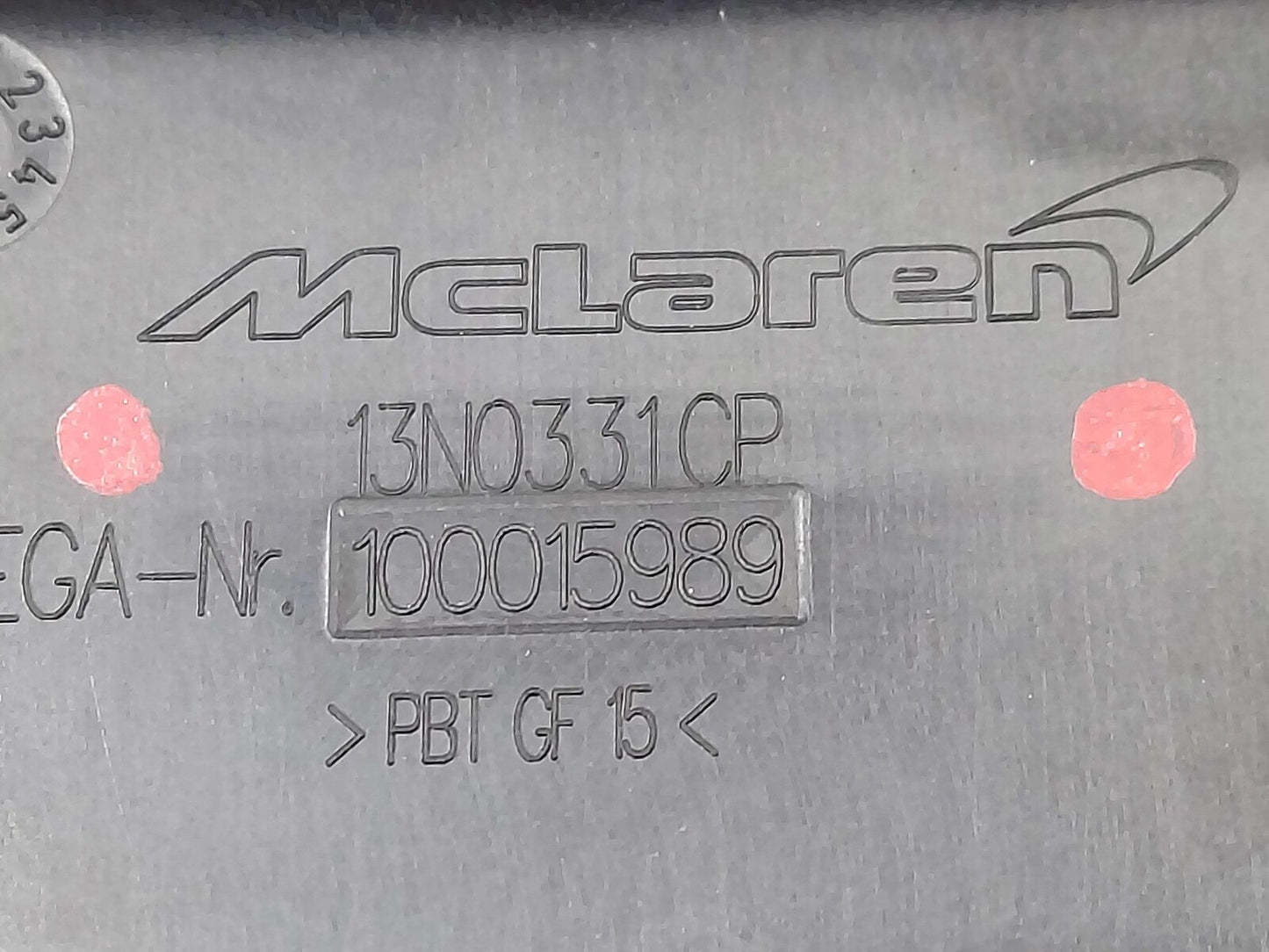 2021 MCLAREN GT UPPER SPEEDOMETER GAUGE CLUSTER ALCANTARA TRIM PANEL 13N0331CP