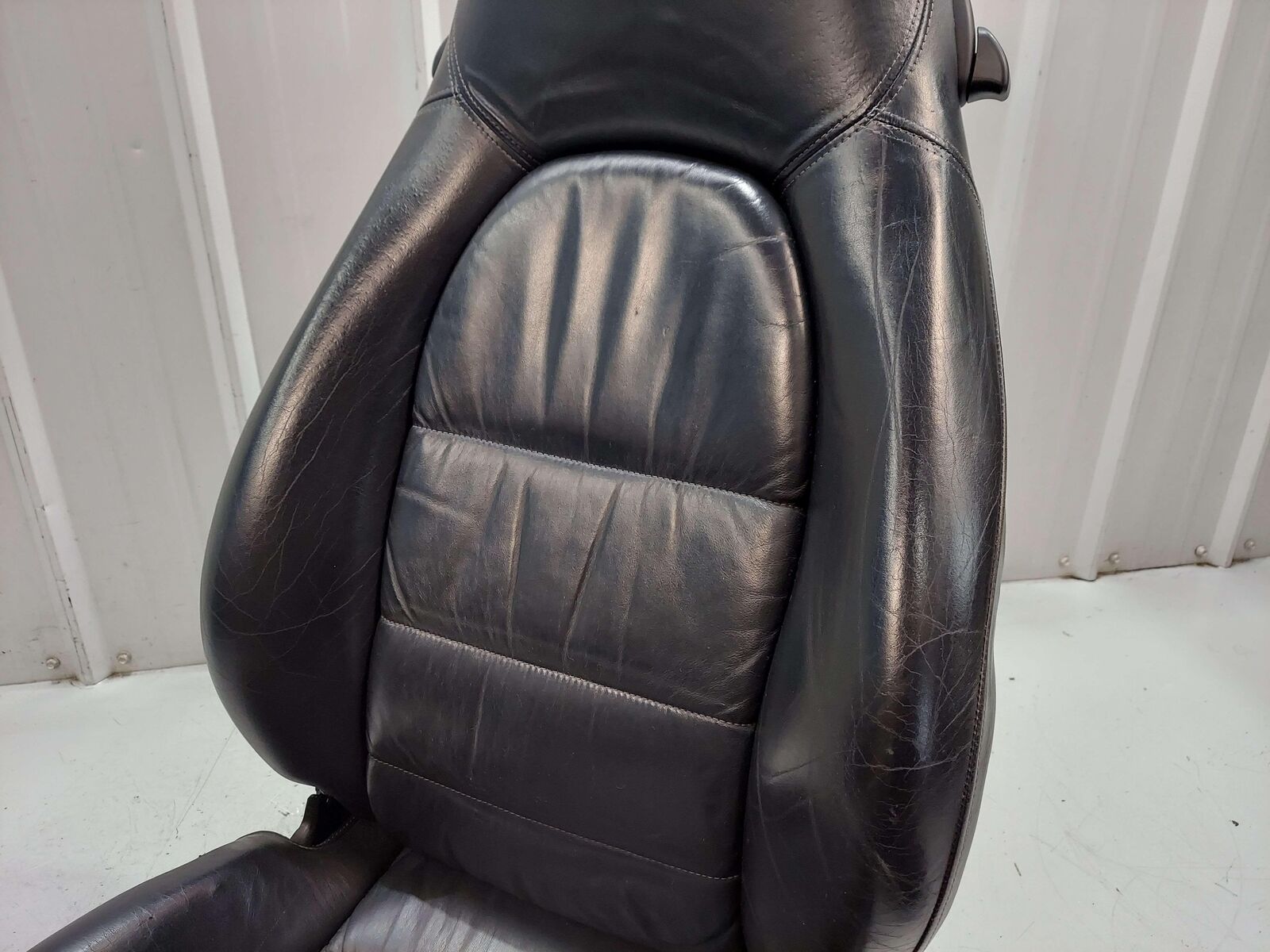 00-01 PORSCHE 911 996 CARRERA CABRIOLET FRONT LEFT SEAT LEATHER BLACK