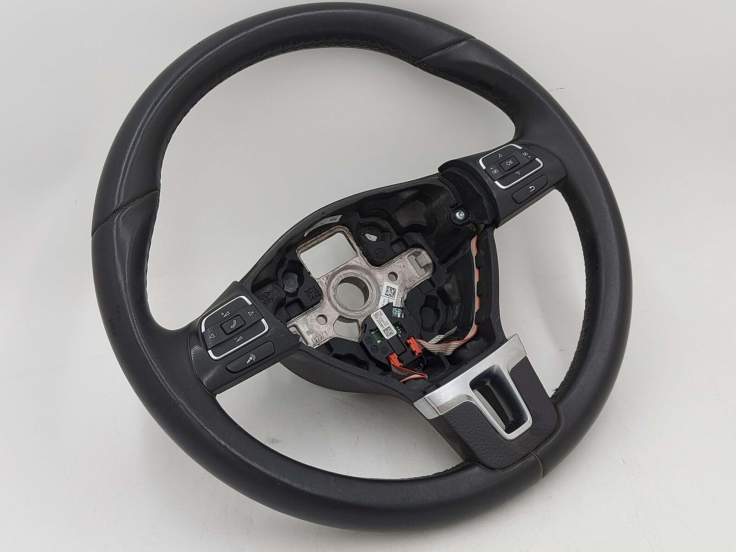 12-18 VW TIGUAN Steering Wheel Black Leather Multifunction 1T0419091AE