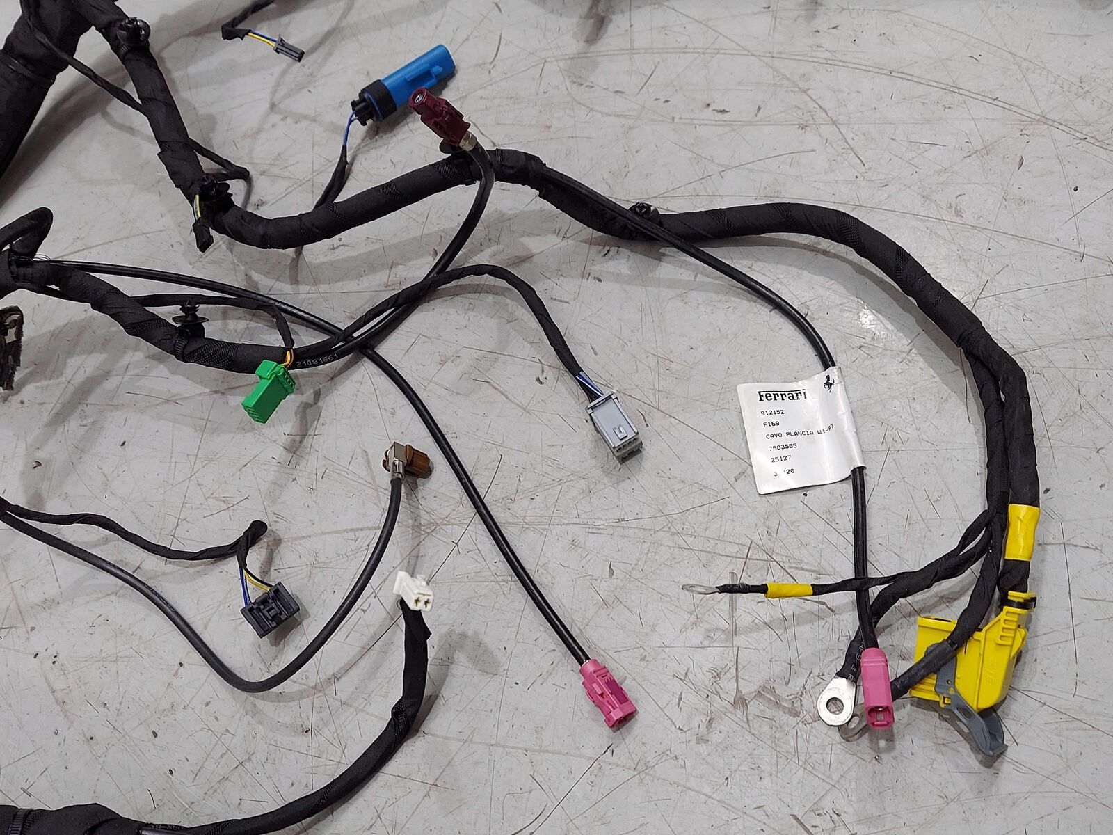 2021 FERRARI ROMA F169 DASH WIRE WIRING HARNESS 961026 7583565