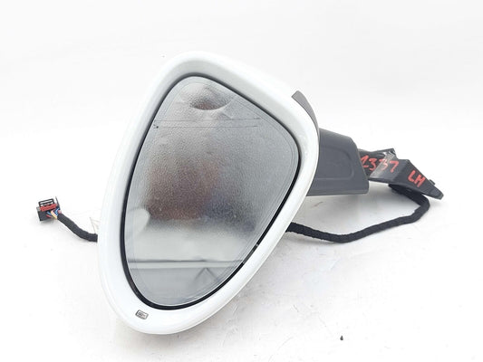 15-19 PORSCHE MACAN 95B S LEFT DOOR MIRROR PURE WHITE LC9A *SCUFFS PITTING*