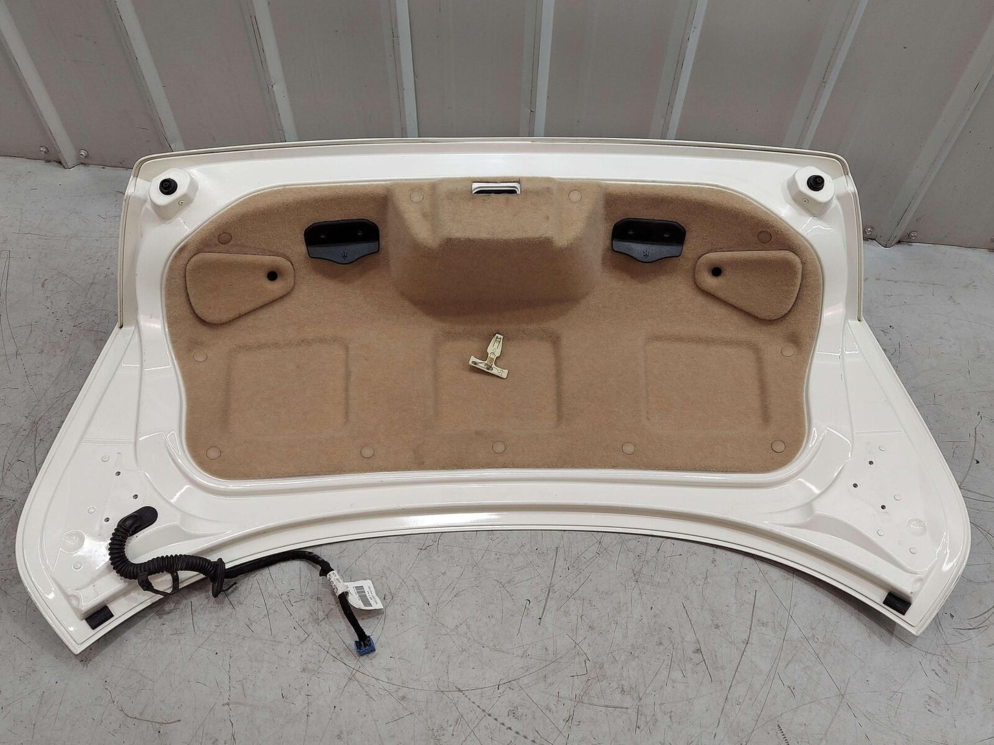 2010 Maserati GranTurismo S M145 Coupe TRUNK DECK LID BIANCO ELDORADO WHITE