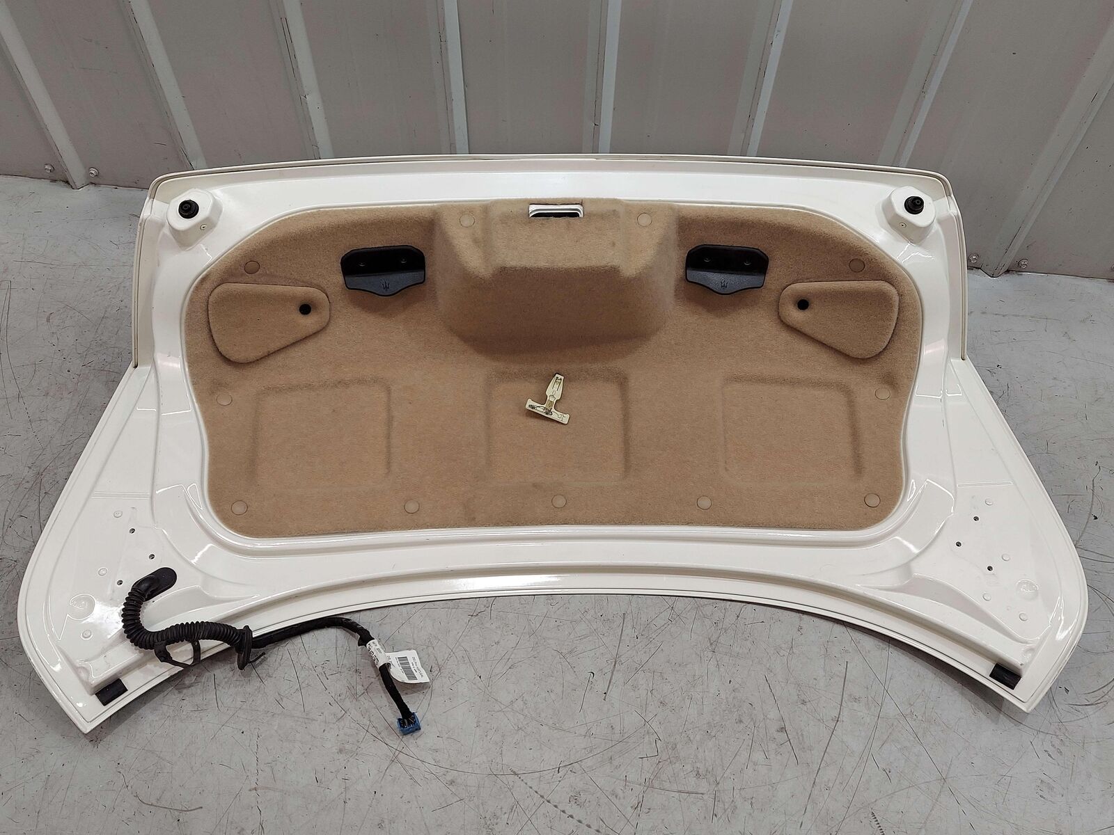 2010 Maserati GranTurismo S M145 Coupe TRUNK DECK LID BIANCO ELDORADO WHITE