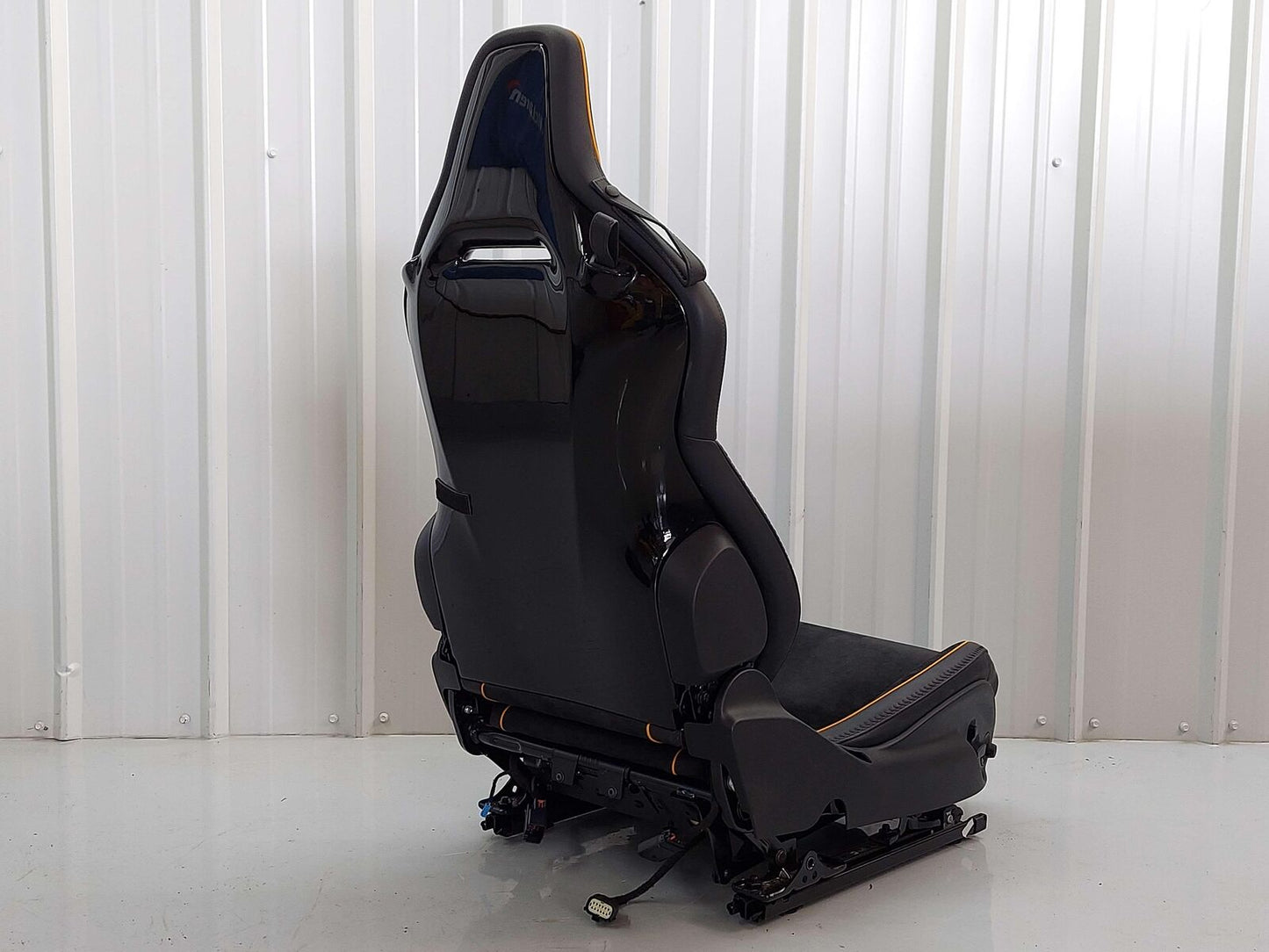 23 Mclaren Artura Front Right Seat Black Alcantara Leather W/Orange Piping Note