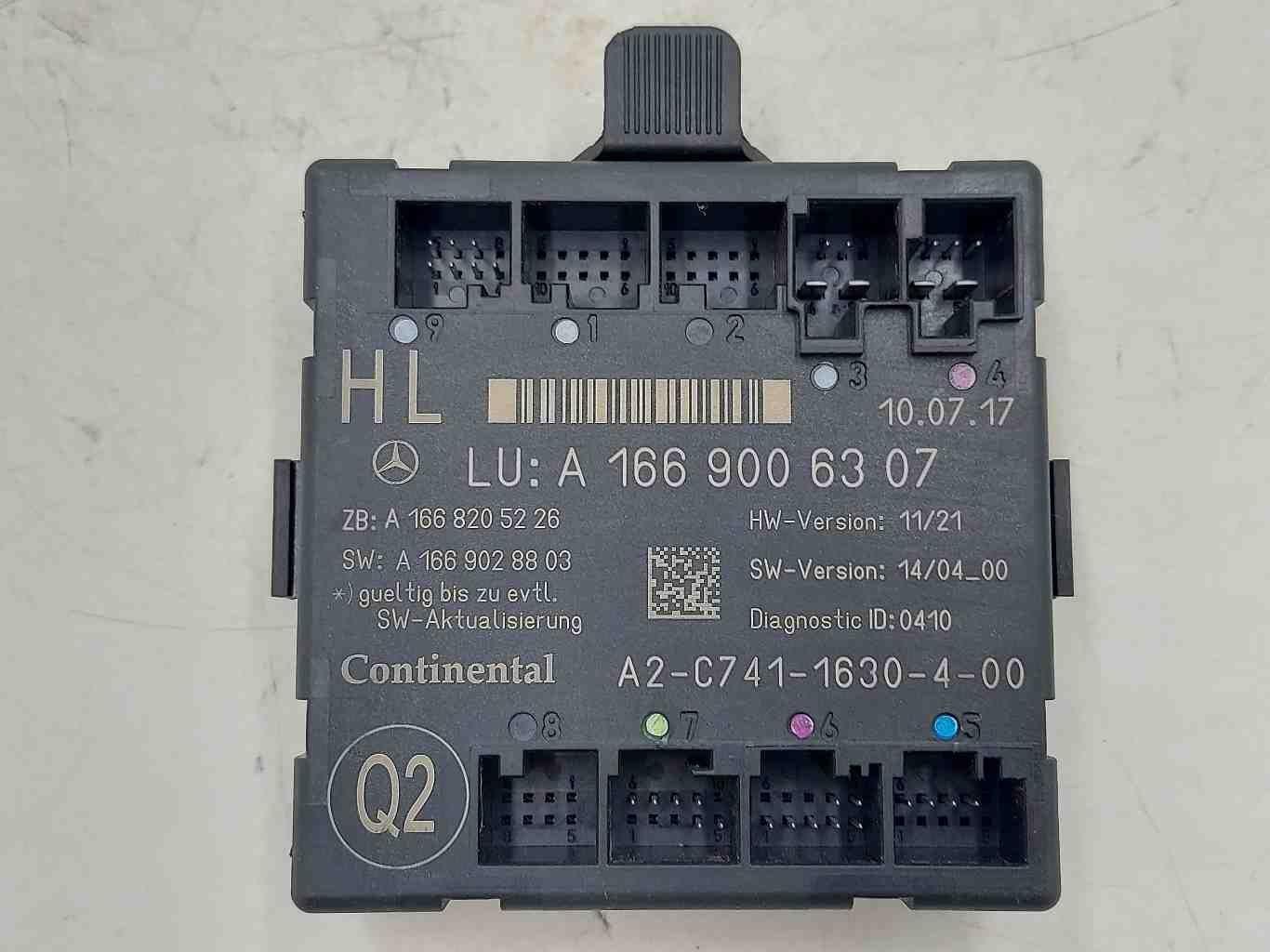 16-19 Mercedes GLE63s Rear LH Left Door Control Module 1669006307