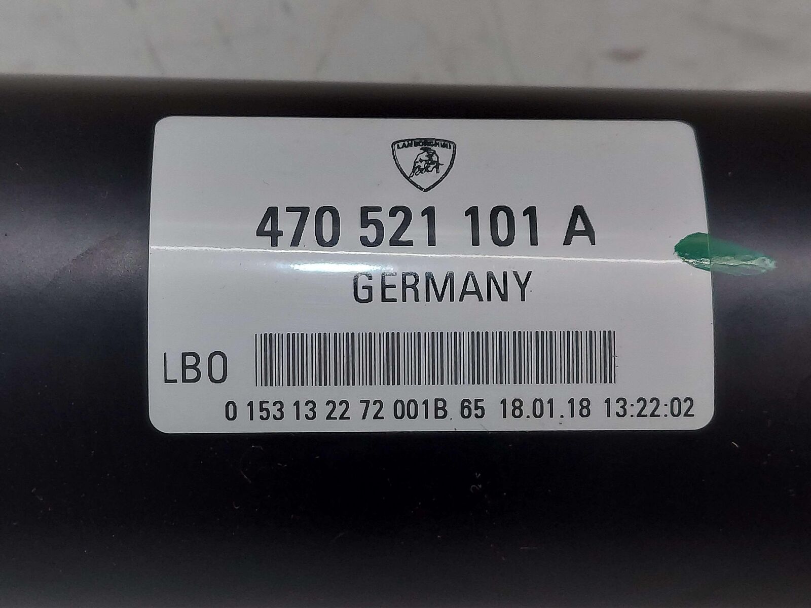 2018 LAMBORGHINI AVENTADOR S LP740-4 FRONT DRIVE SHAFT 470521101A