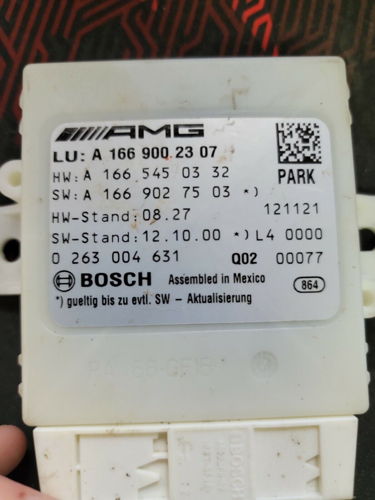 P021 2013 Mercedes ML350 PARKTRONIC PDC Control module A1669002307 OEM Used