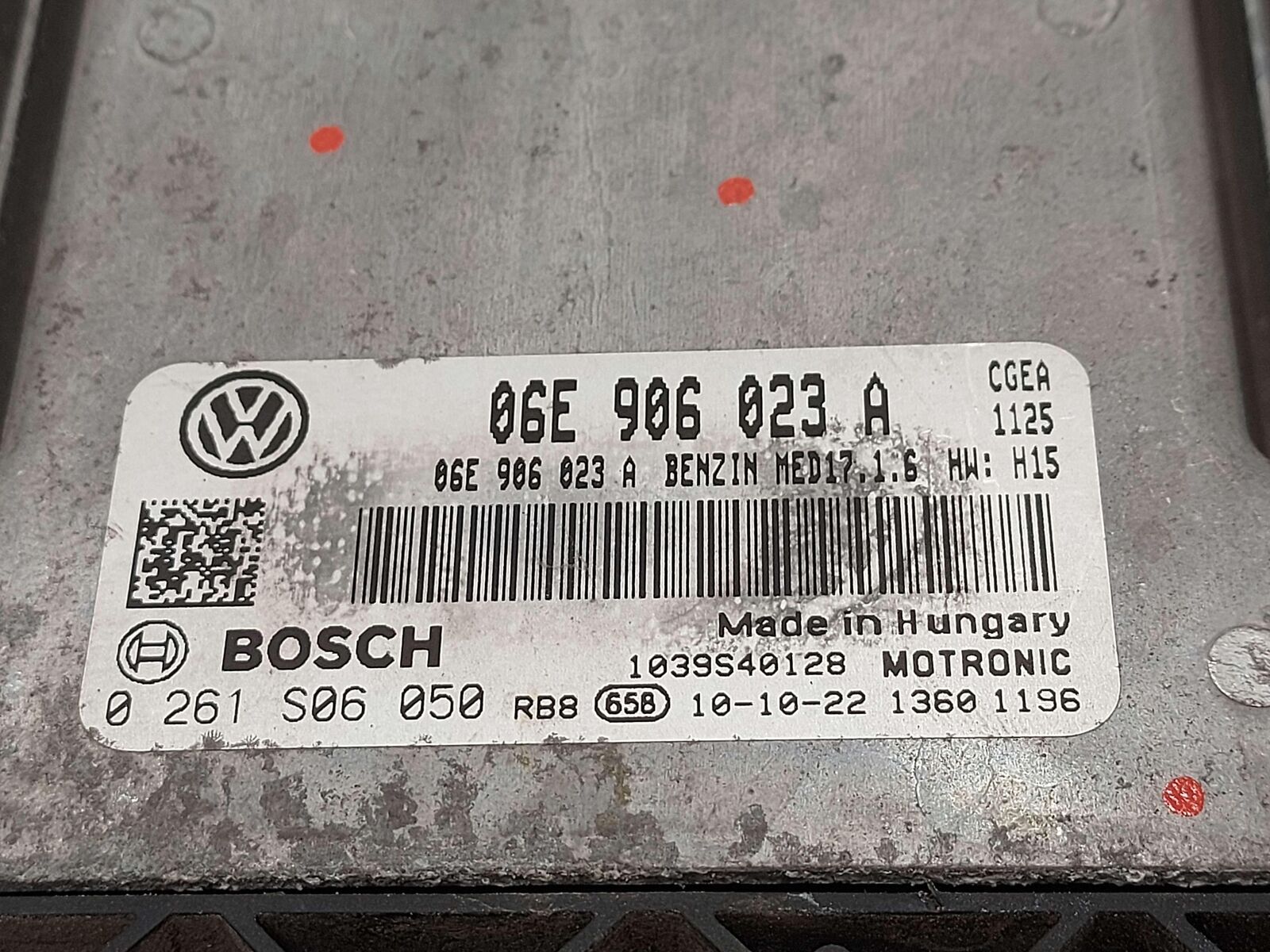 11-18 PORSCHE CAYENNE 958 92A 3.0L ECU ENGINE CONTROL MODULE HYBRID S 06E906023A