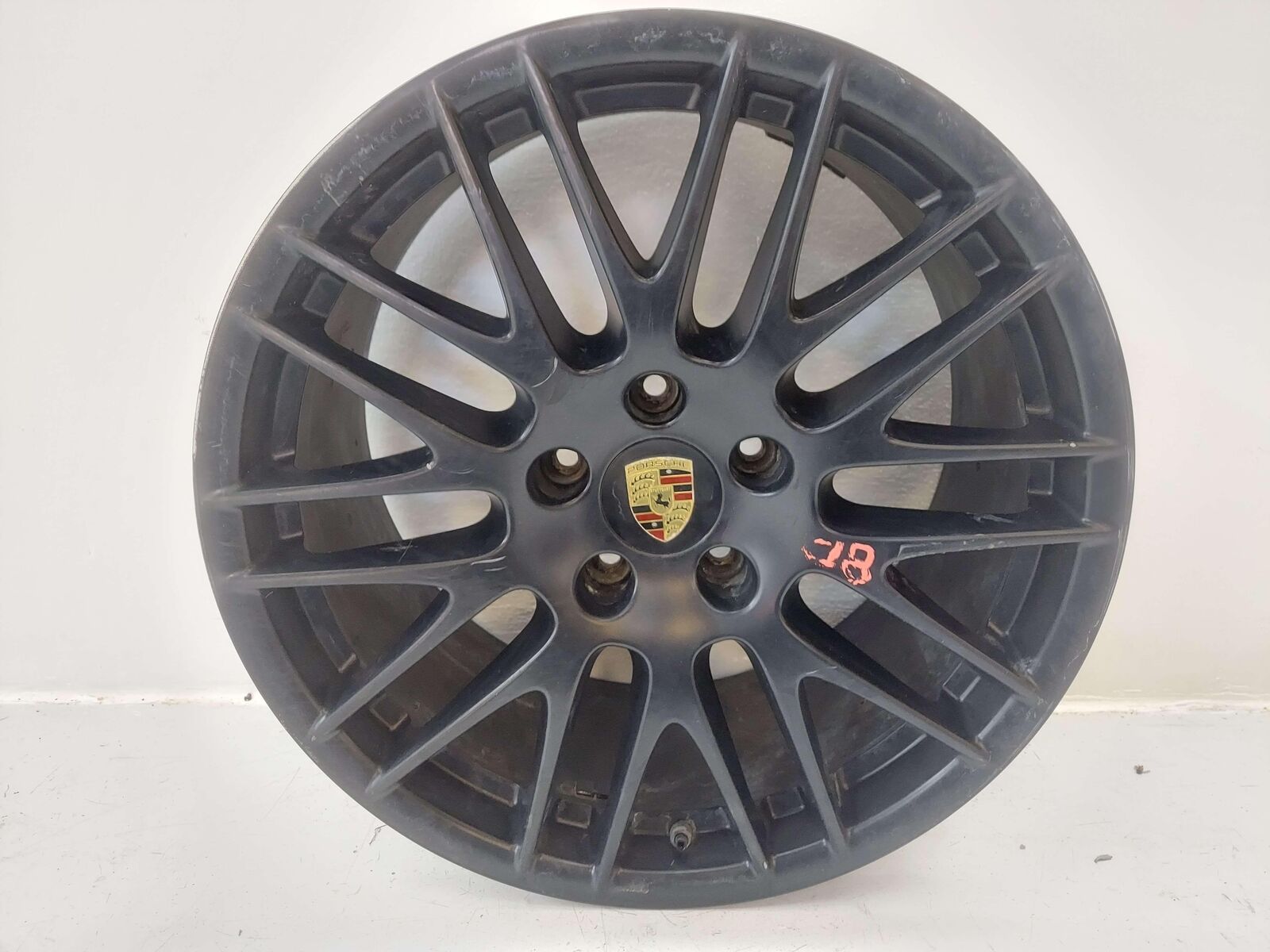 16-18 PORSCHE CAYENNE GTS 958 WHEEL RIM 20X9.5 SPORT DESIGN MATTE BLACK ALLOY