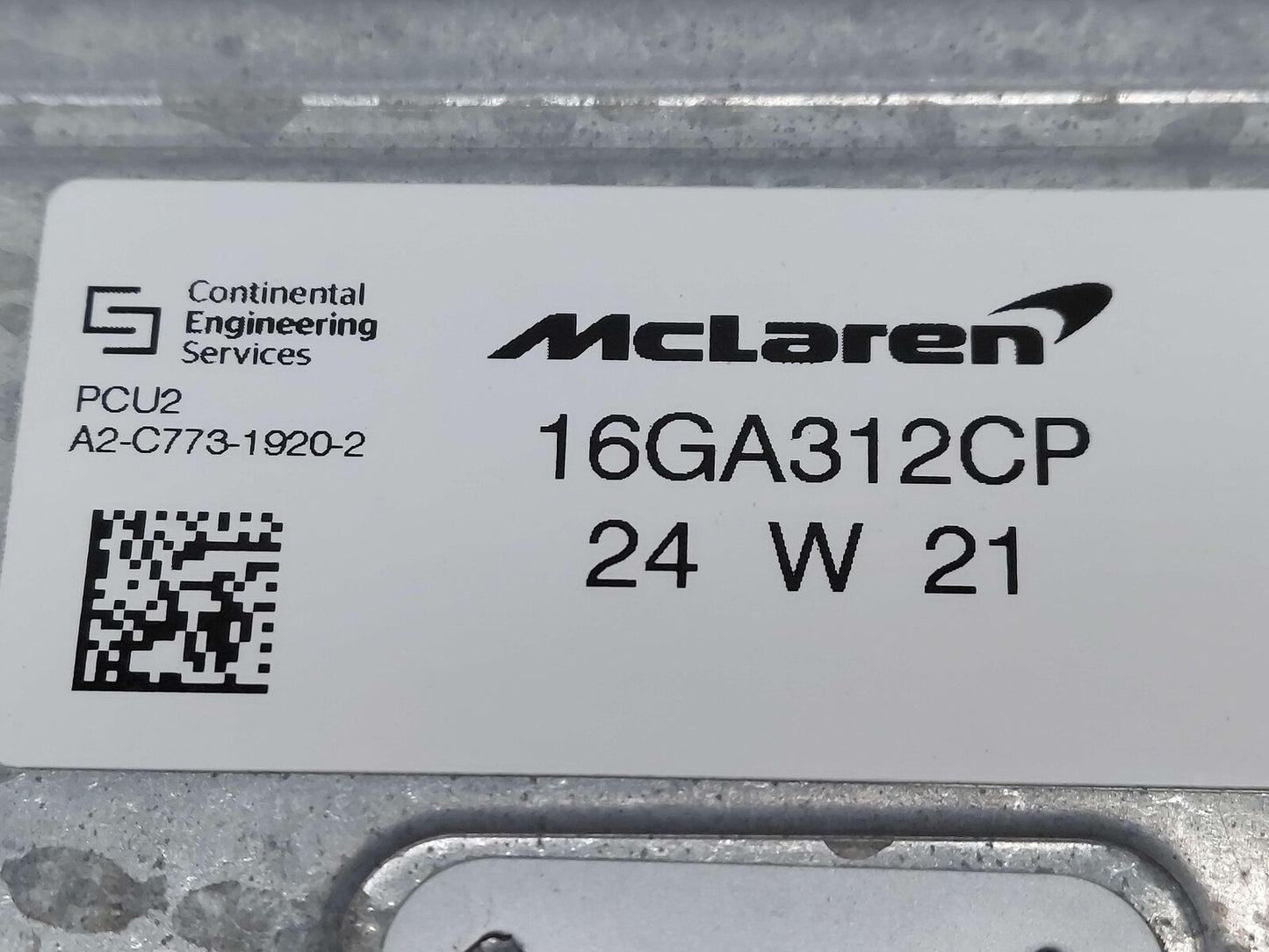 2023 McLaren Artura Continental Engineering Services PCU2 Module 16GA312CP 3K KM