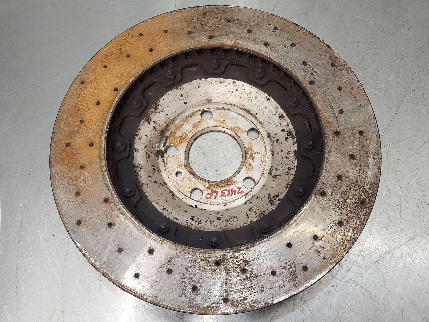 2016 MCLAREN 540C FRONT LEFT BRAKE DISC ROTOR STEEL DRILLED CP2494-2488