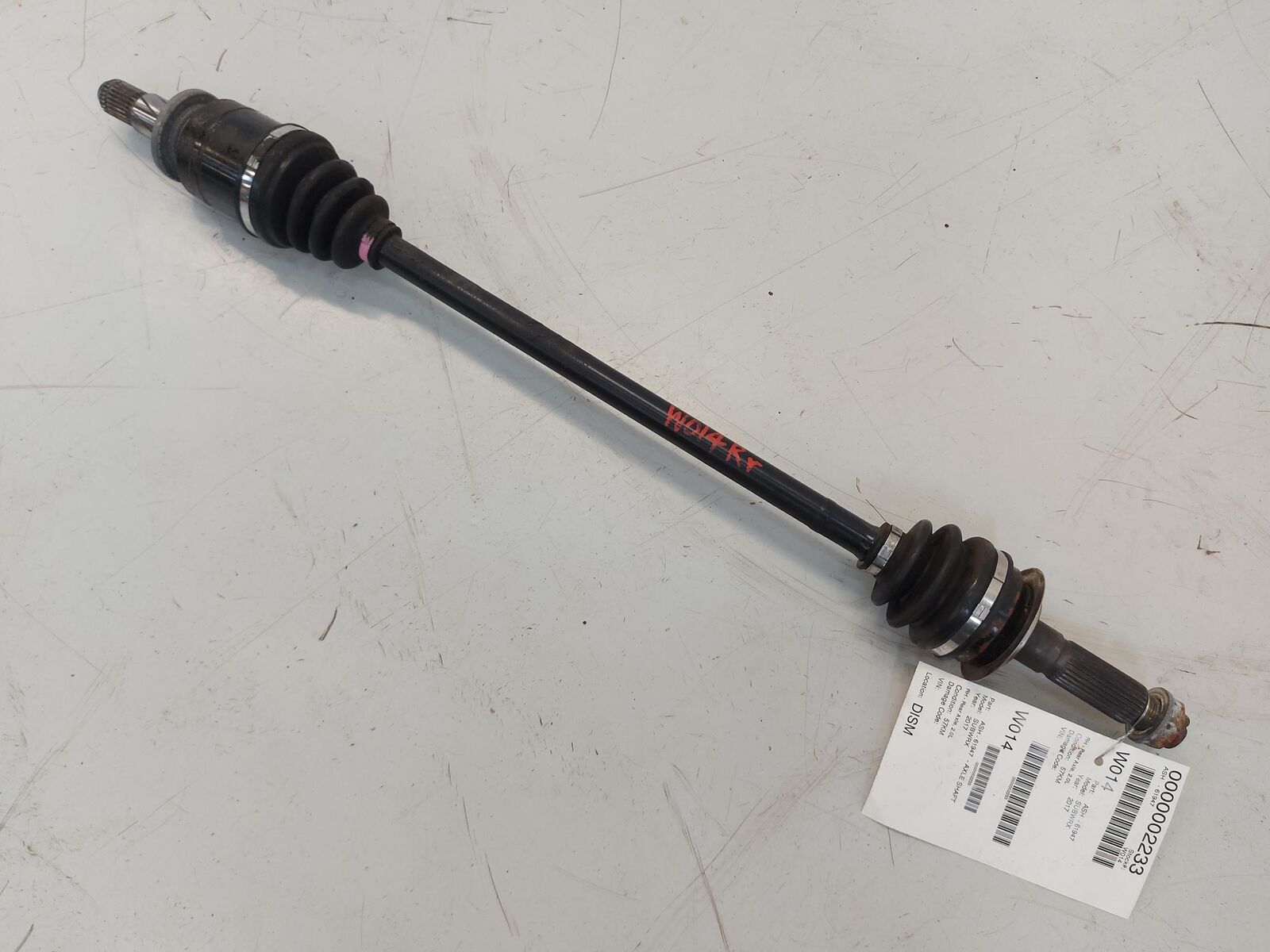 15-21 SUBARU WRX REAR RH RIGHT AXLE SHAFT 2.0L