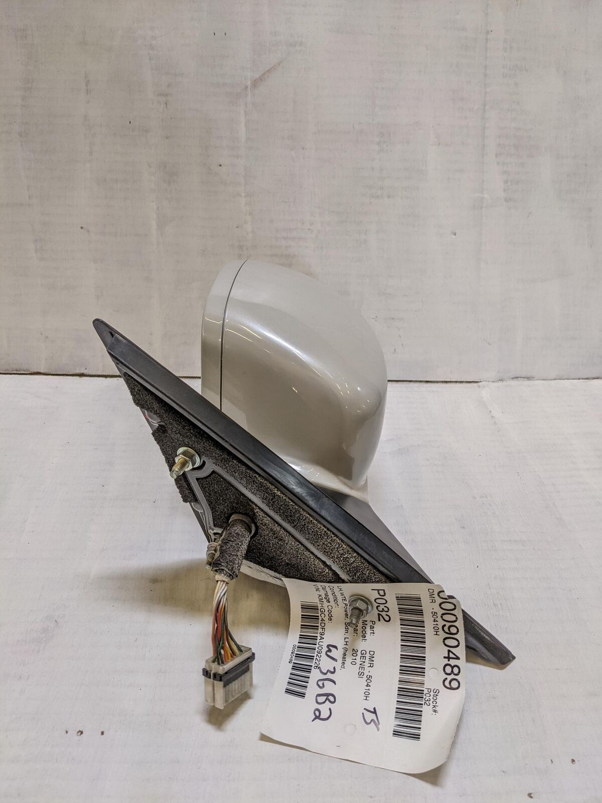 💥09-14 HYUNDAI GENESIS LH Left Door Mirror White Heated Automatic Dim Memory💥